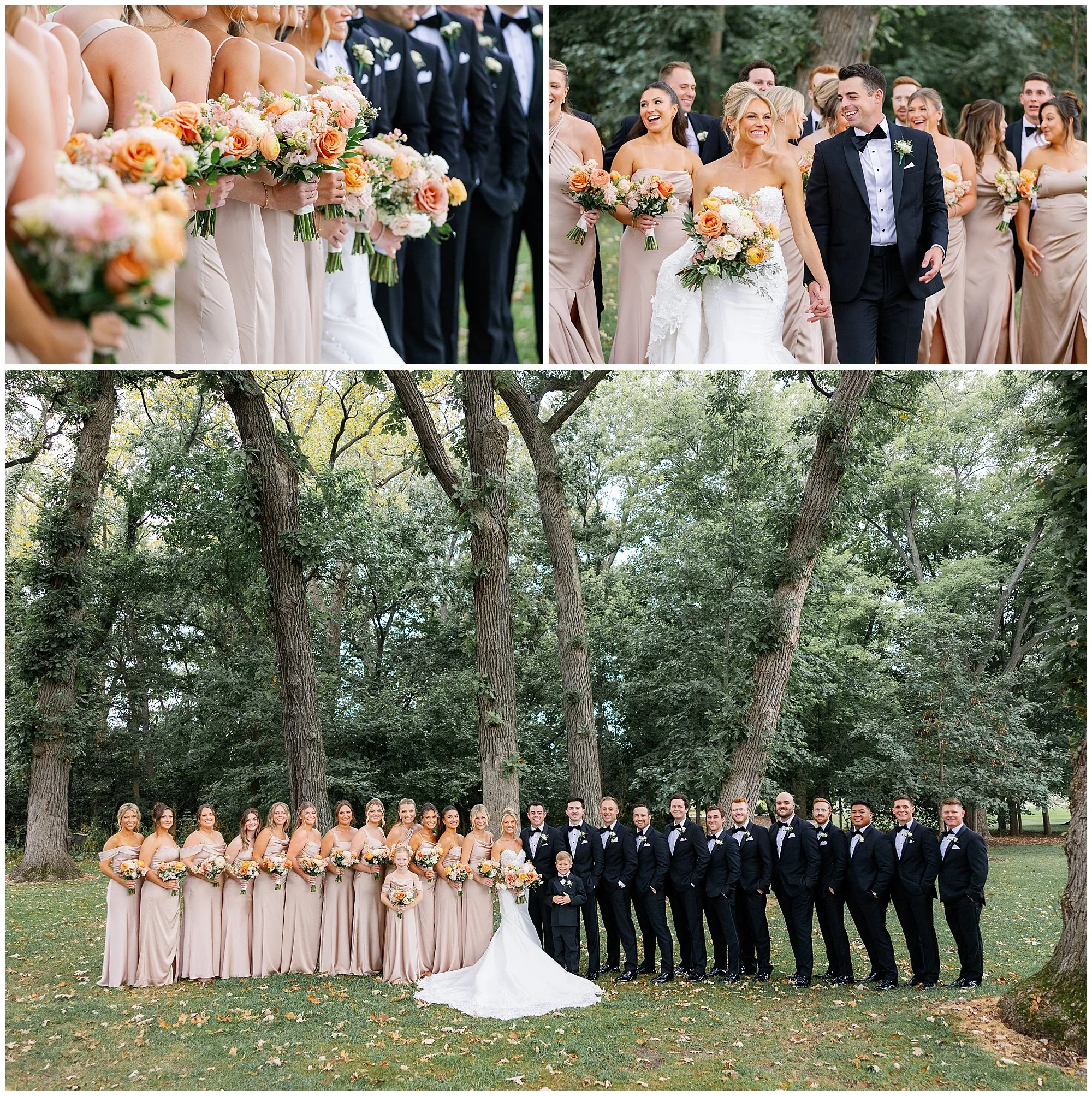  Wedding party portraits at Hyatt Lodge in Oak Brook Illinois 