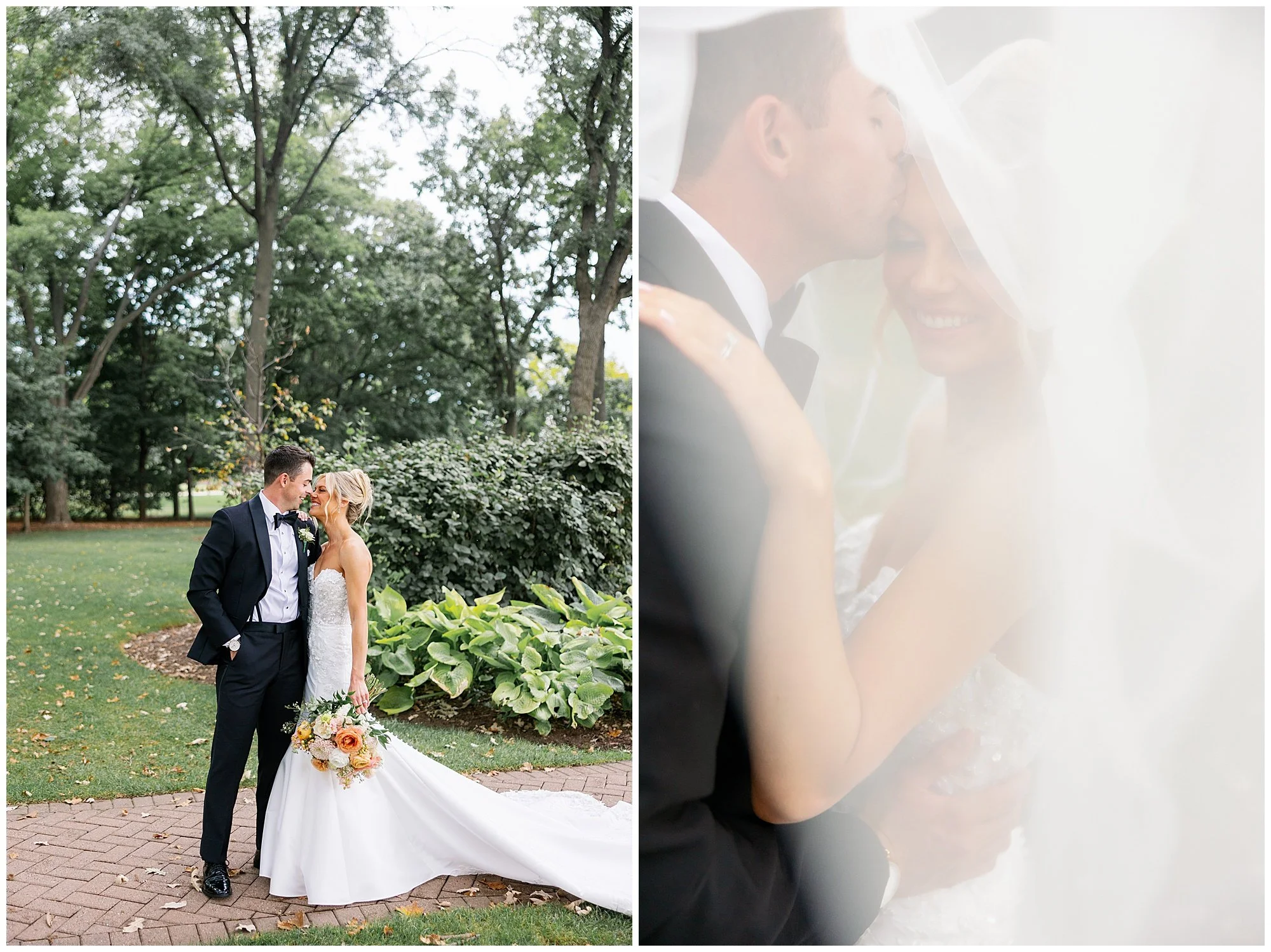  Wedding couple portraits at Hyatt Lodge in Oak Brook Illinois 