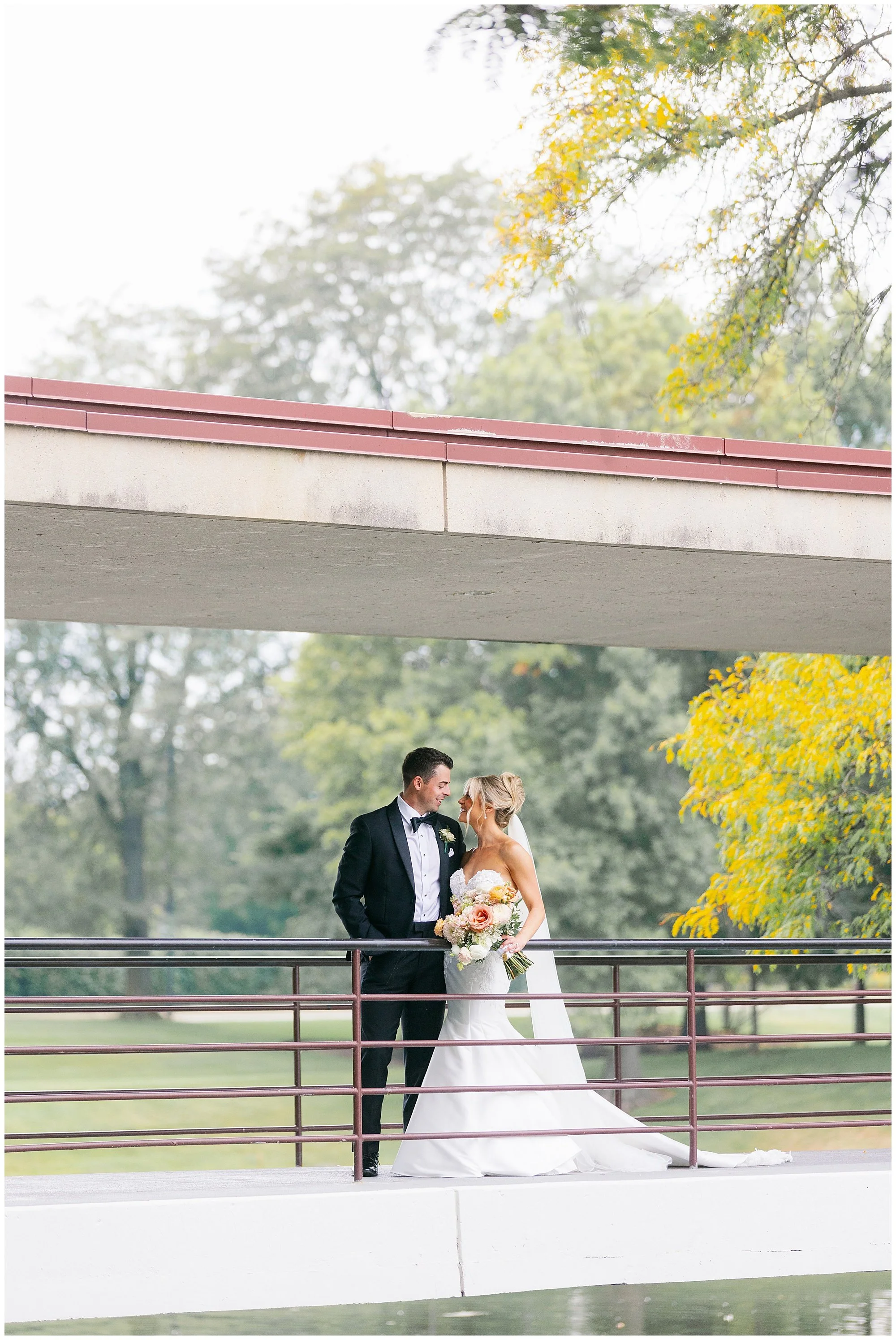  couple wedding photos Hyatt Lodge in Oak Brook Illinois 