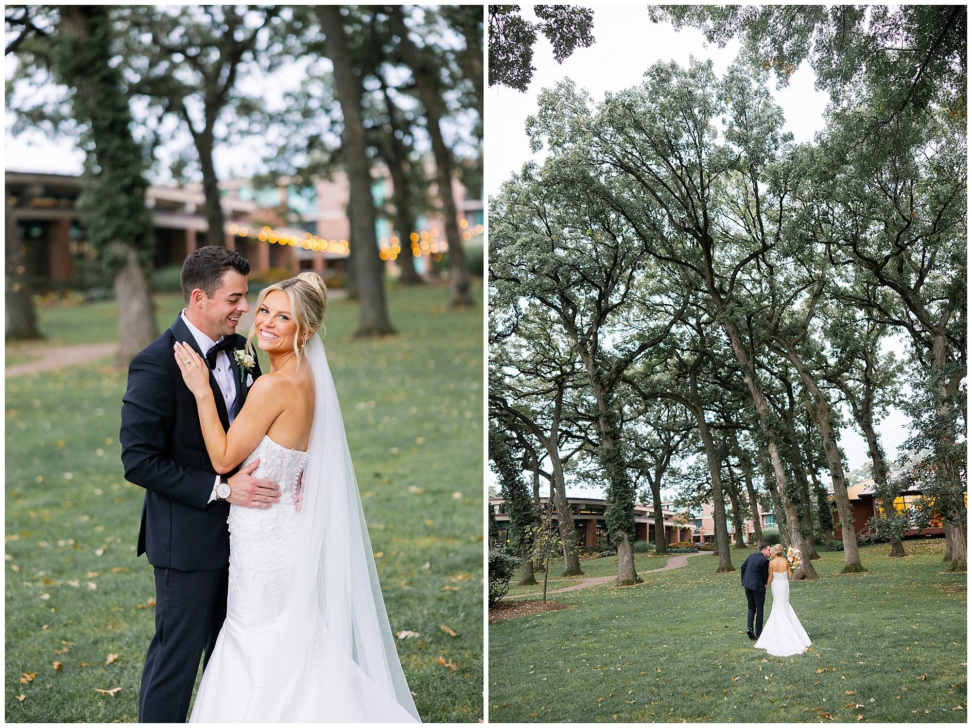  bride and groom portraits at Hyatt Lodge in Oak Brook Illinois 