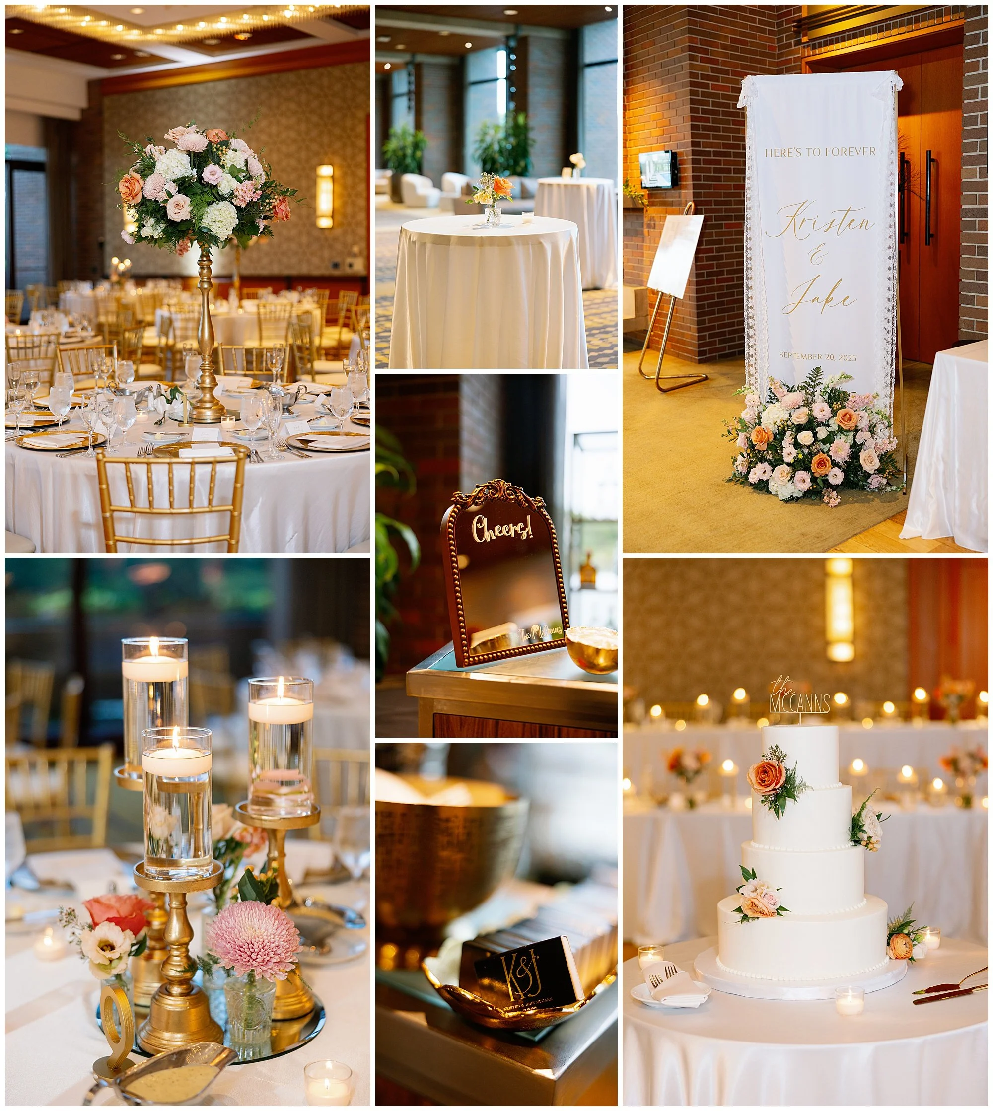  Wedding reception details and décor at Hyatt Lodge Oak Brook 