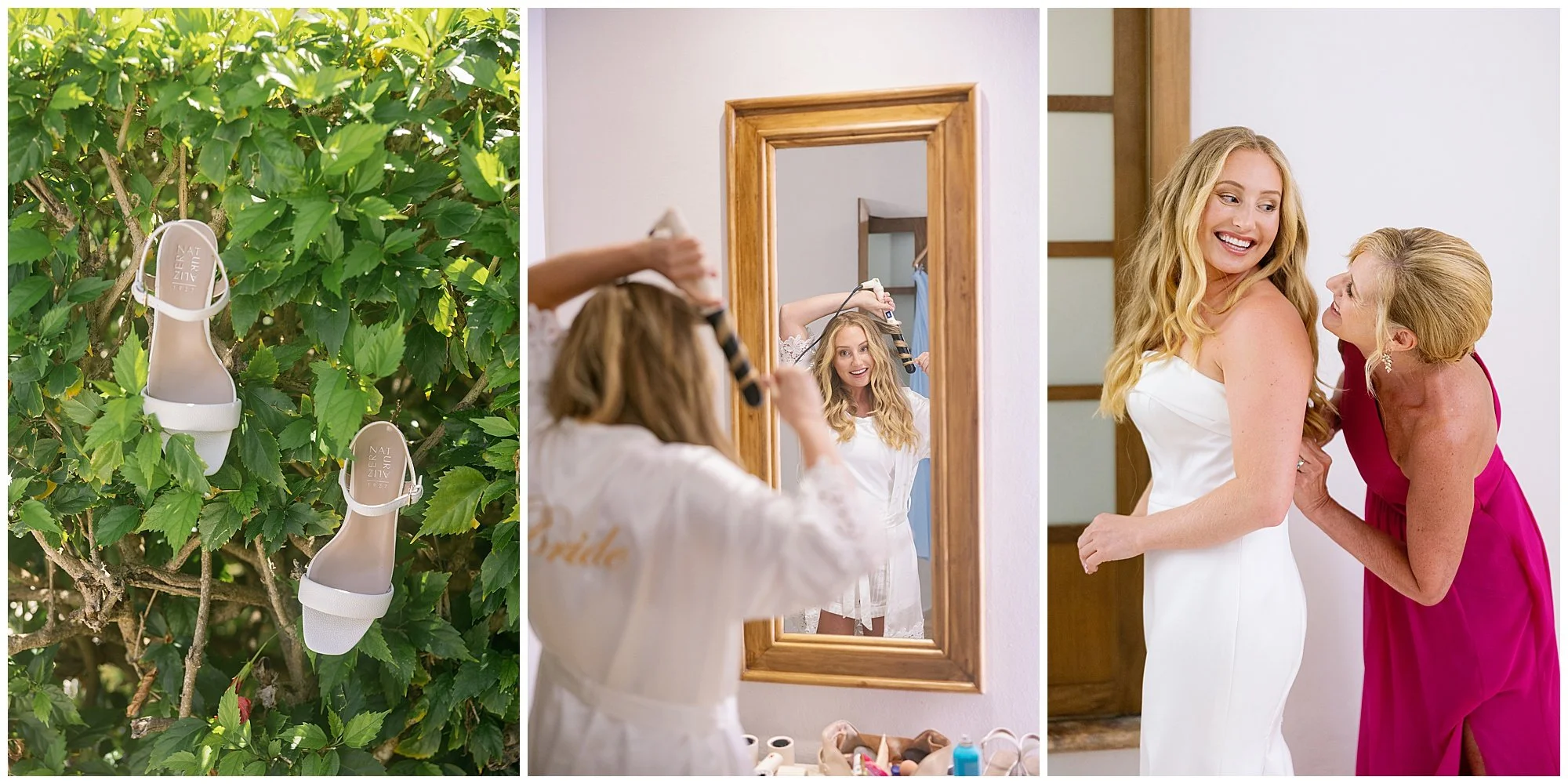  bride getting ready at valentin imperial resort in riviera maya 