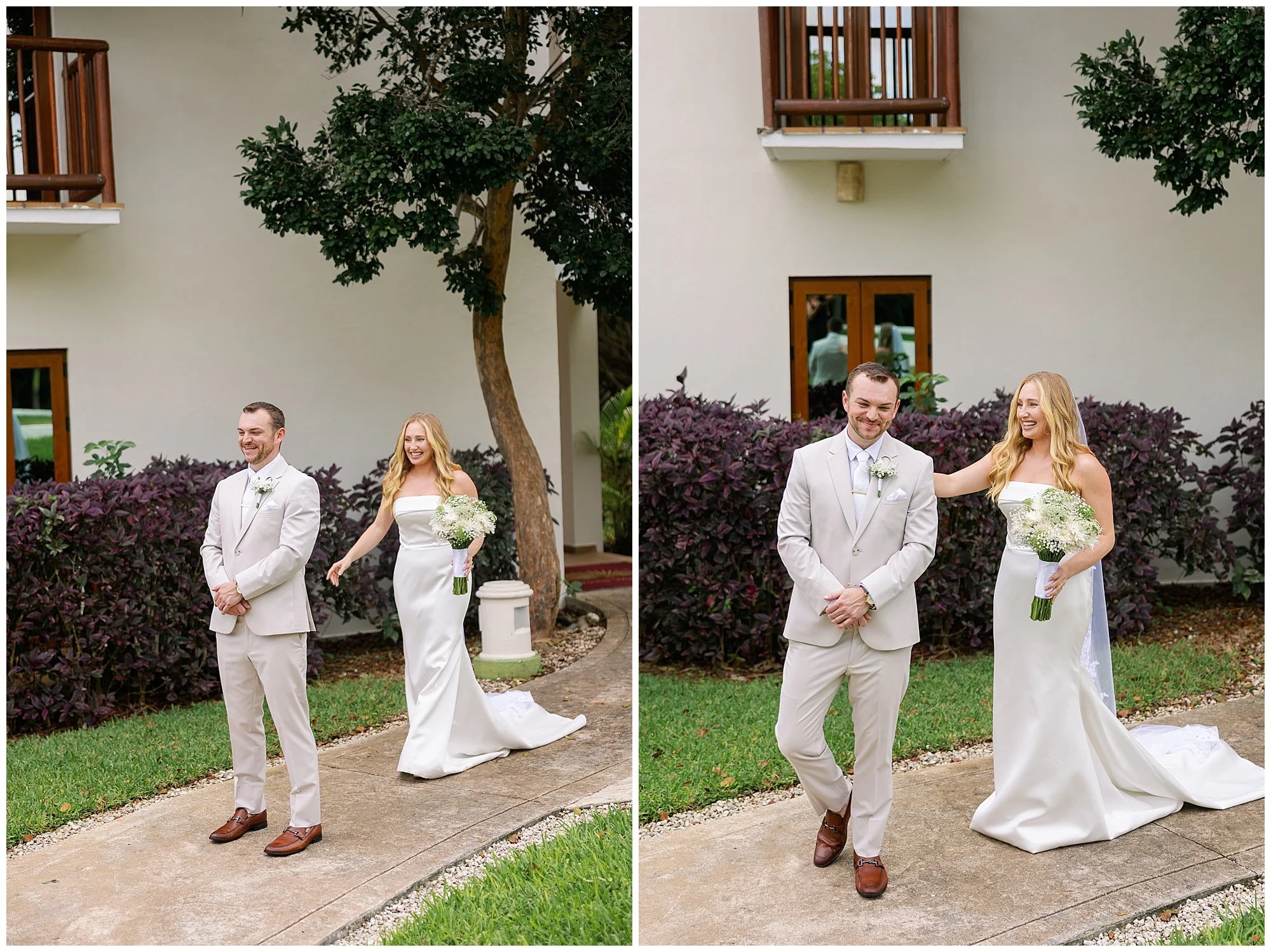  couple doing their first look at valentin imperial resort in riviera maya 