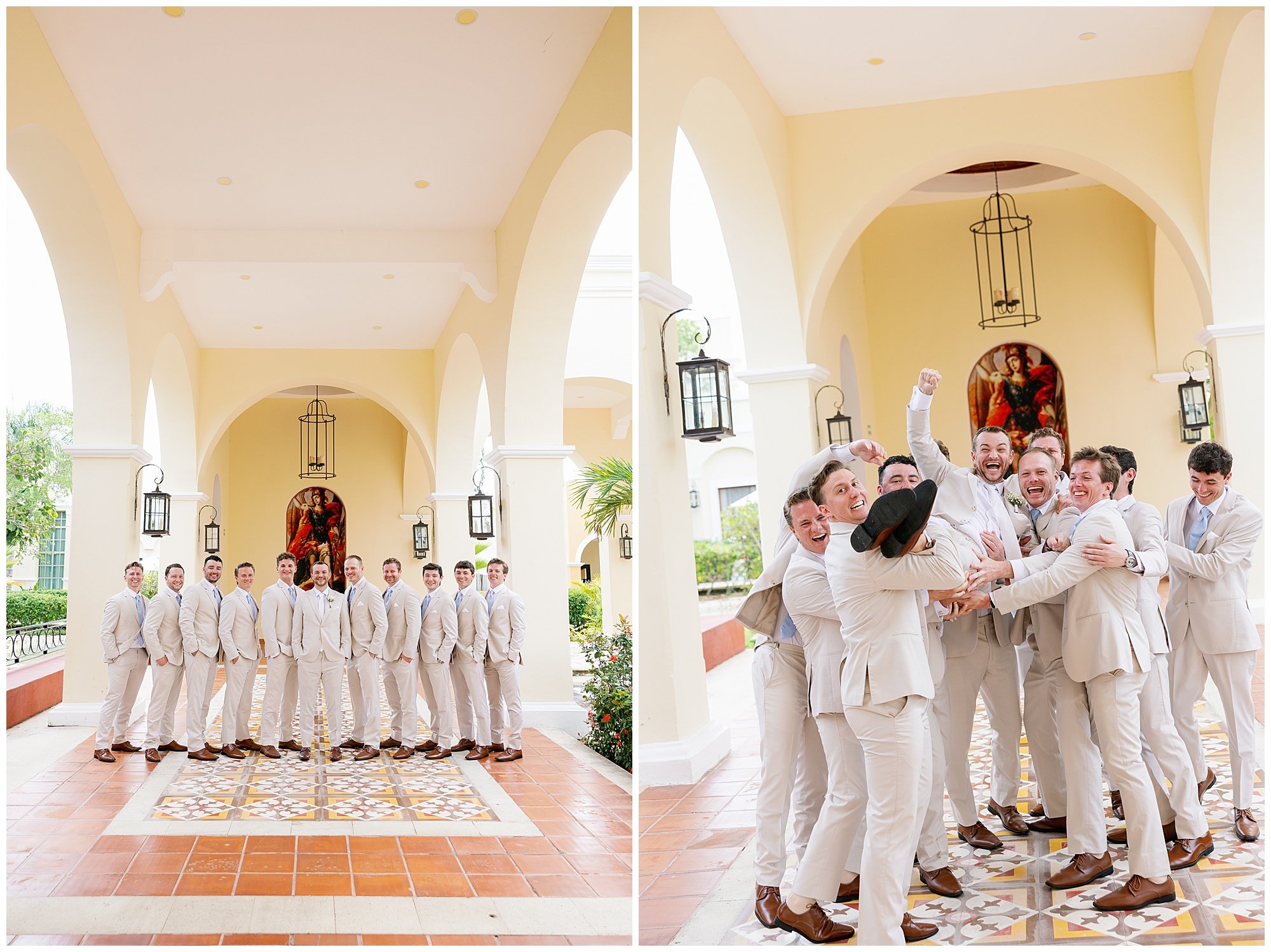  groomsmen photos at valentin imperial resort in riviera maya 