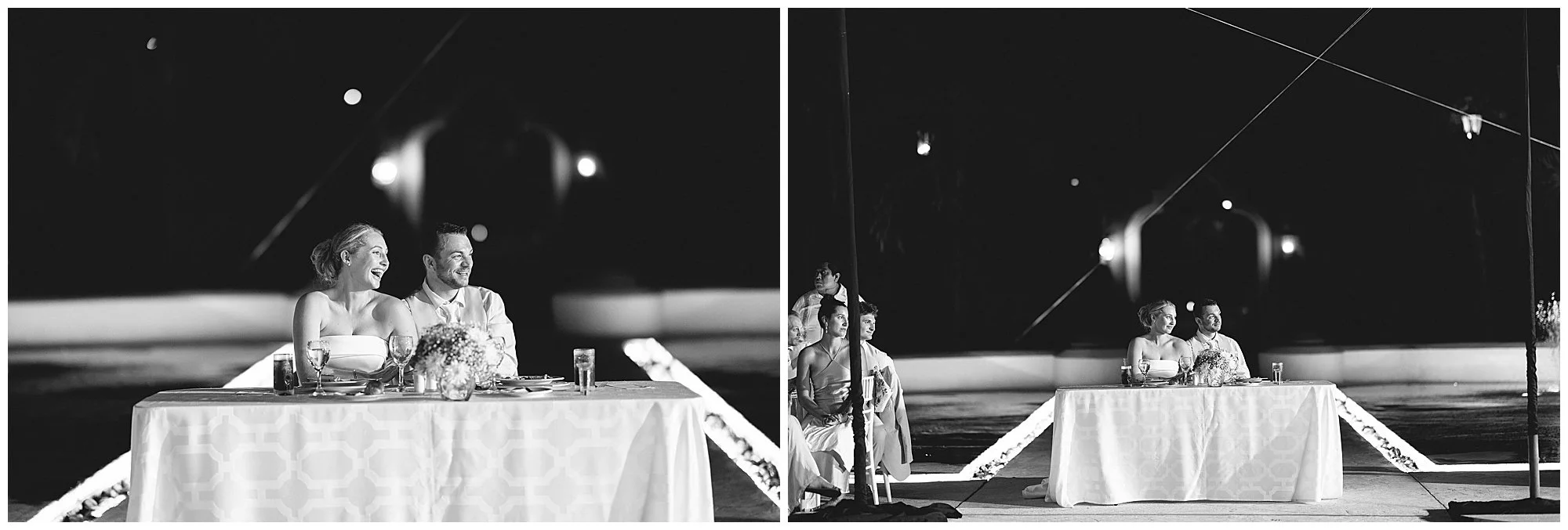  bride and groom at their reception at valentin imperial resort in riviera maya 