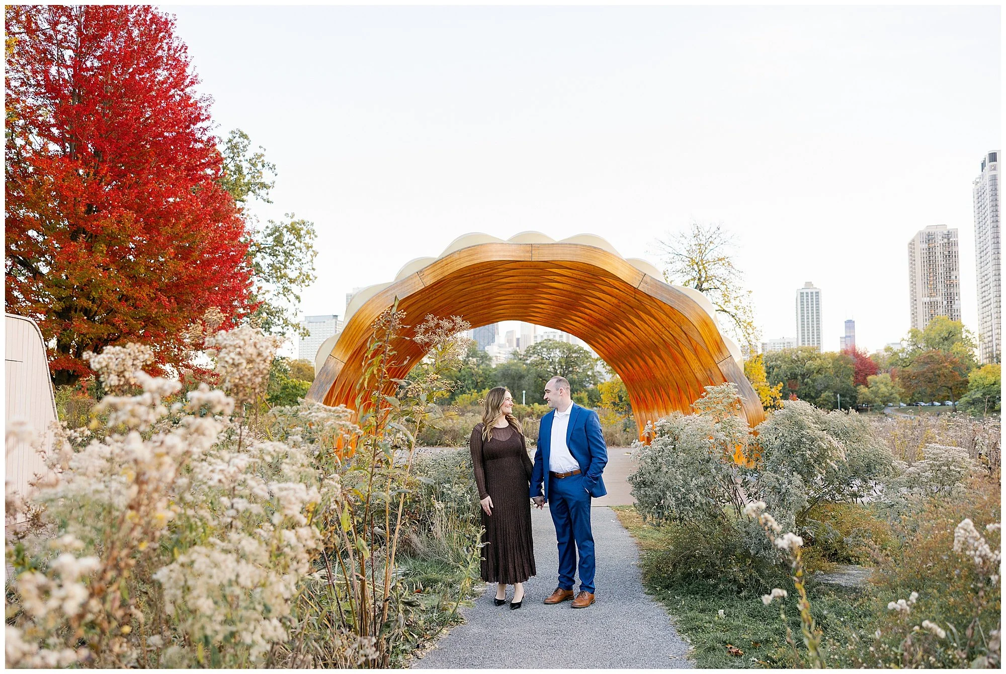 Fall Engagement Session at Nature Boardwalk at Lincoln Park Zoo