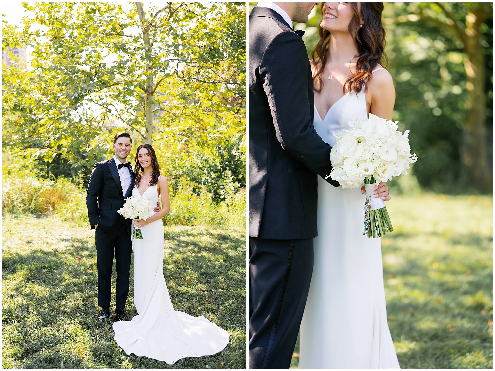  bride and groom portraits at lincoln park south pond 