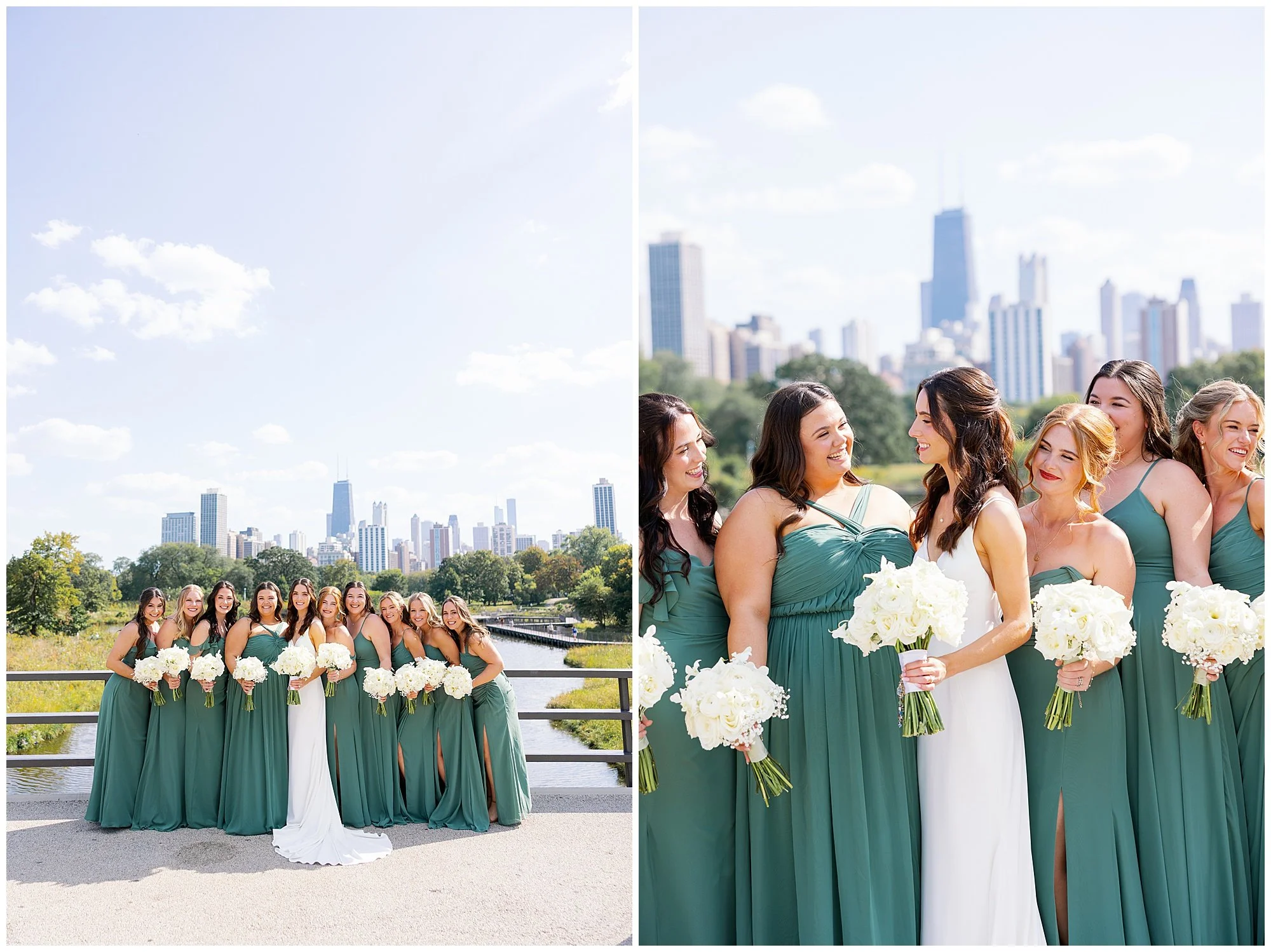  bridesmaids at lincoln park zoo south pond 