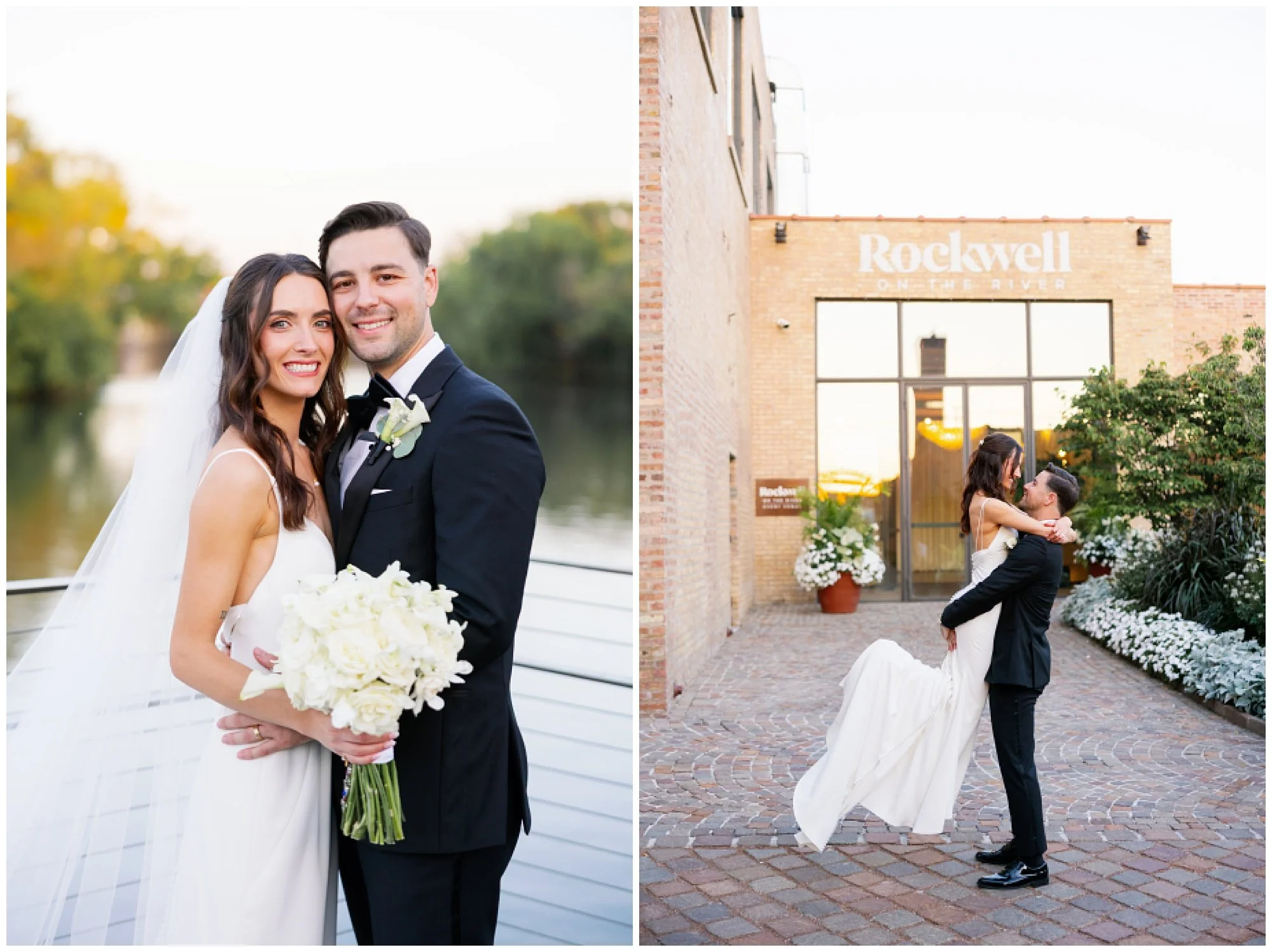  bride and groom photos at rockwell on the river wedding 