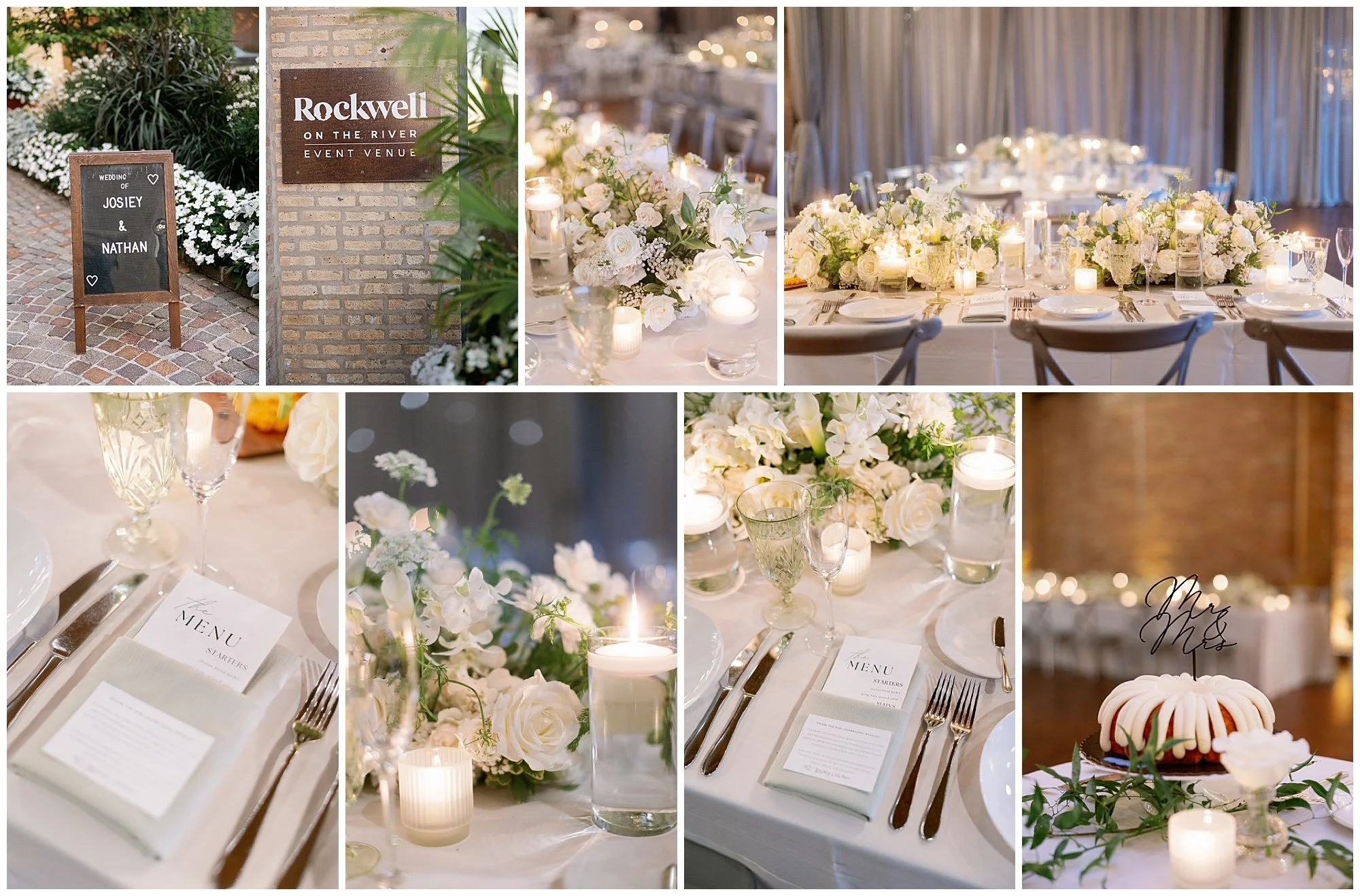  wedding reception details at rockwell on the river wedding 