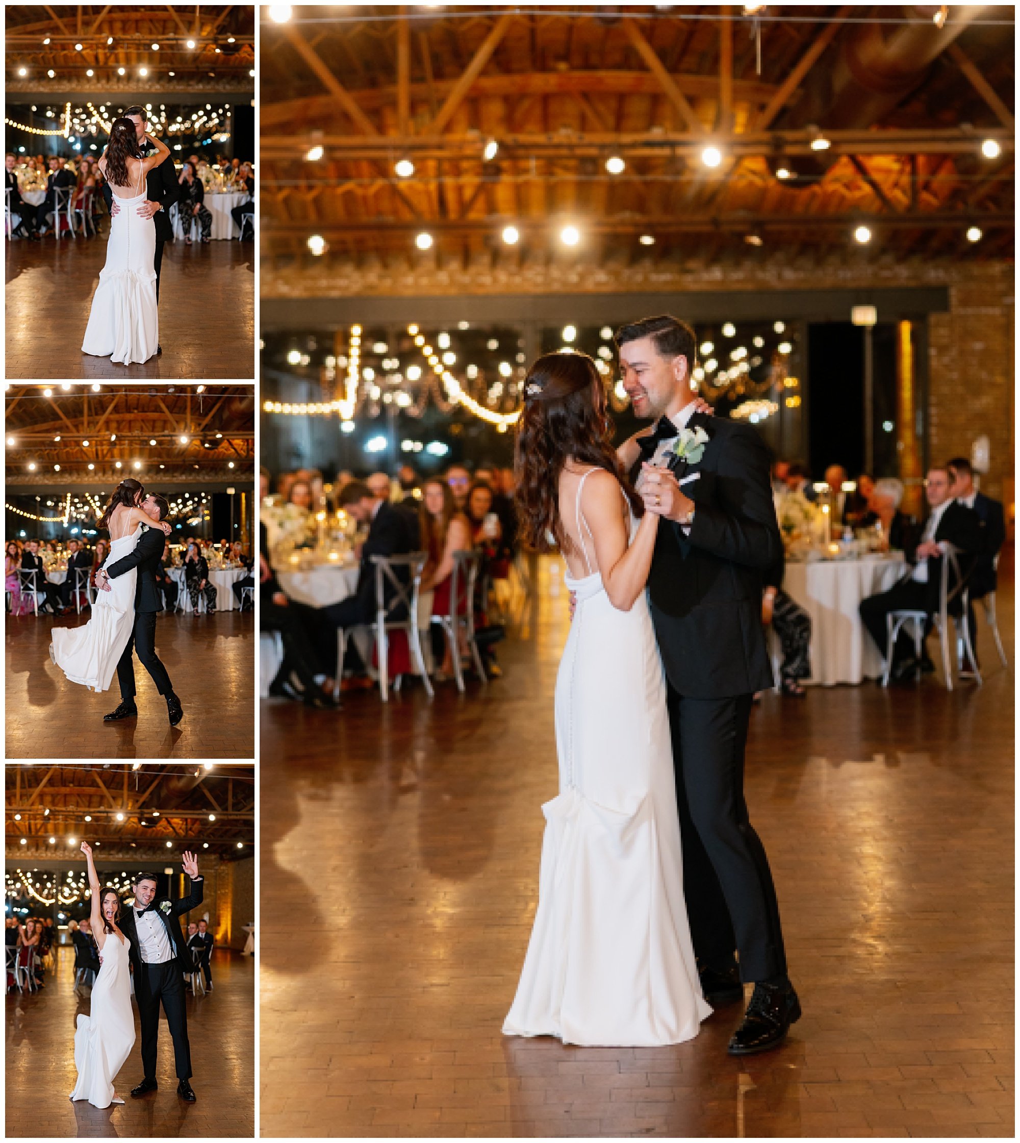  bride and groom first dance at rockwell on the river wedding 