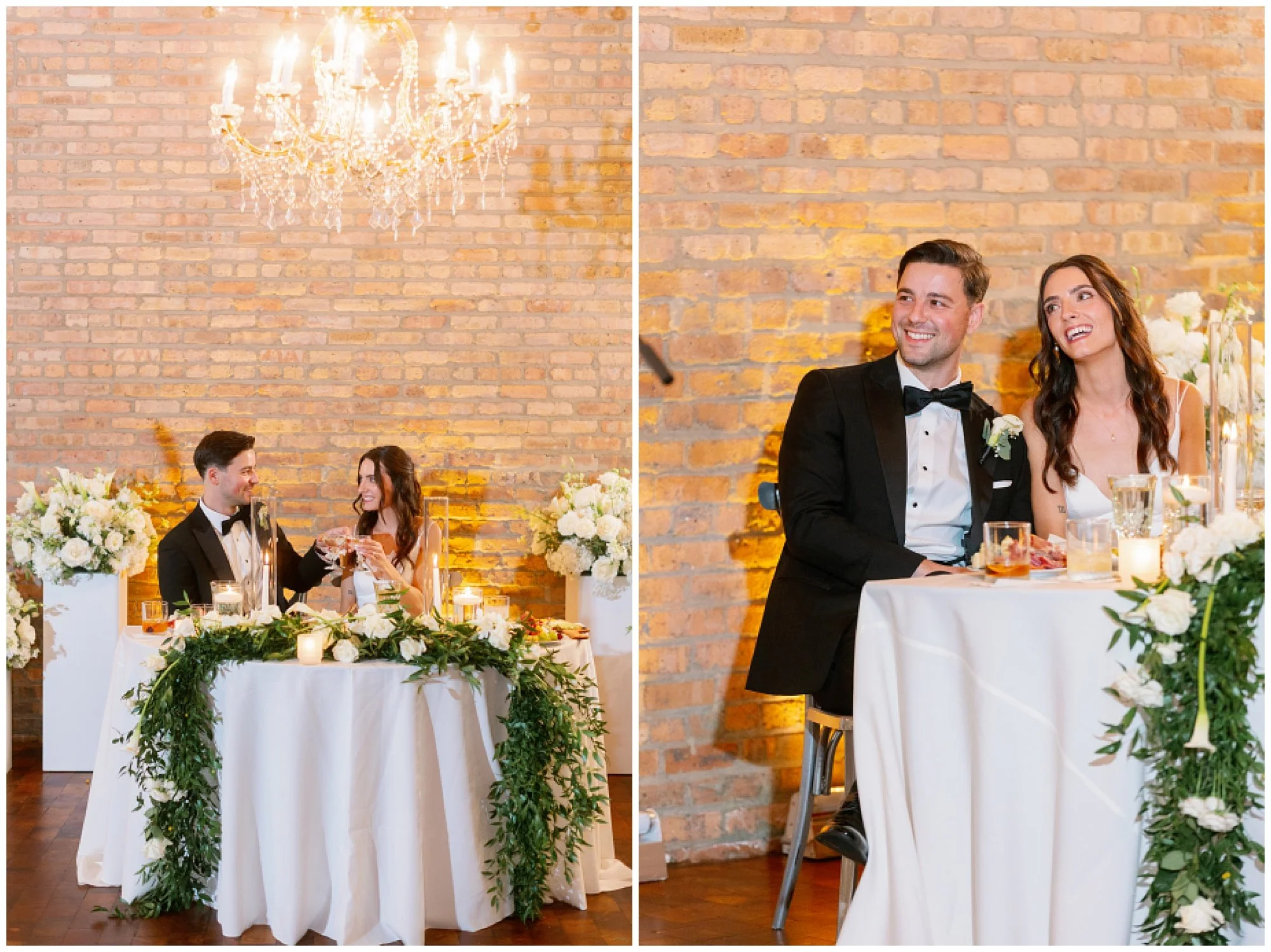  bride and groom at sweerheart table rockwell on the river wedding 