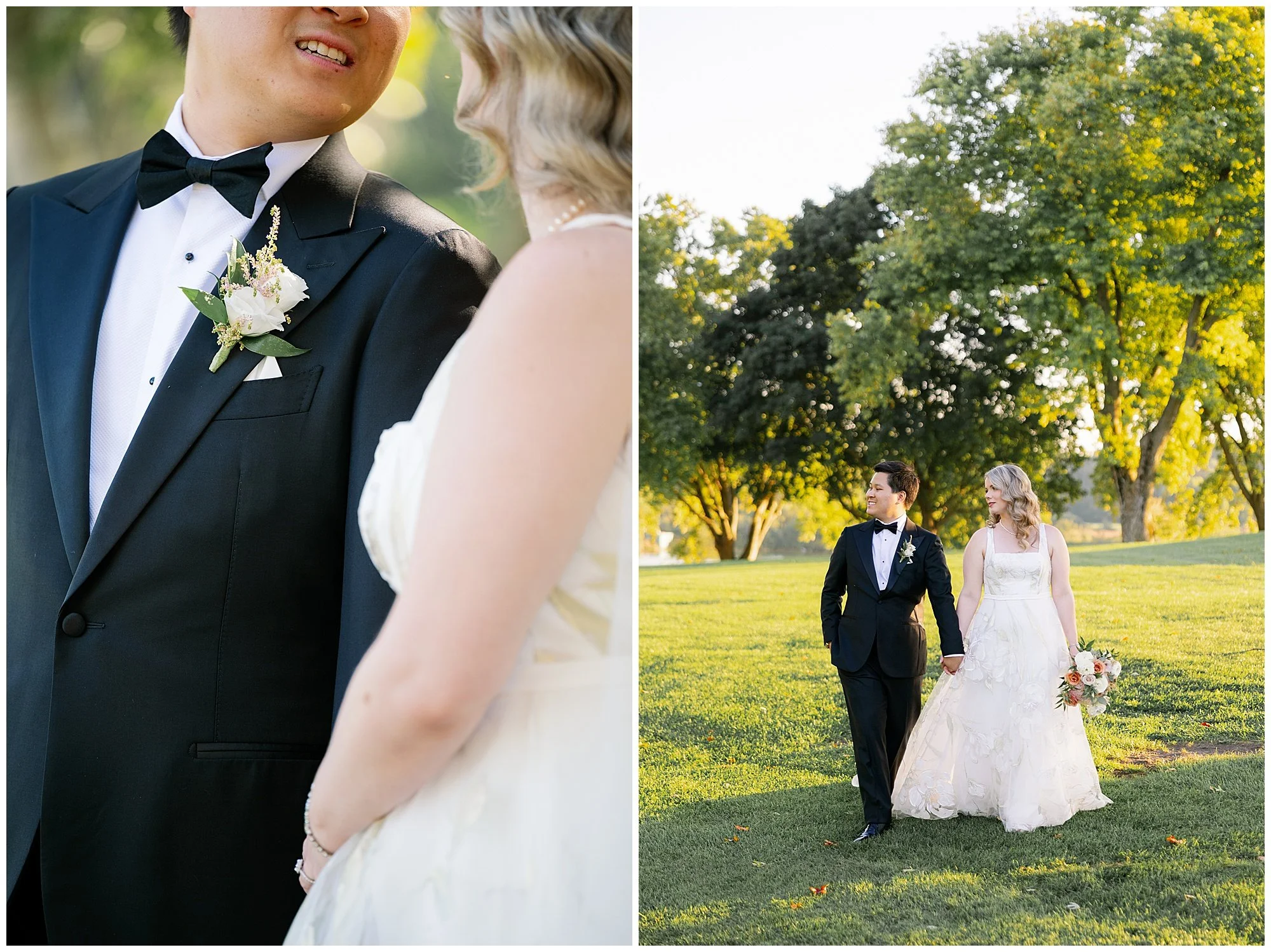  bride and groom walking at grand geneva resort lake geneva wedding 