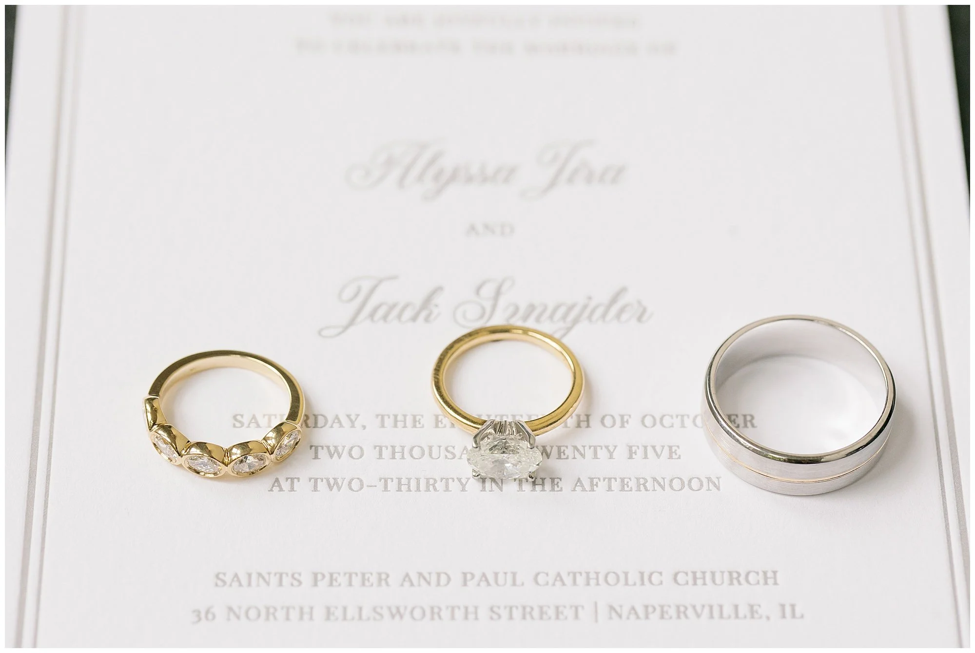  rings on invitation at  Mesón Sabika wedding  