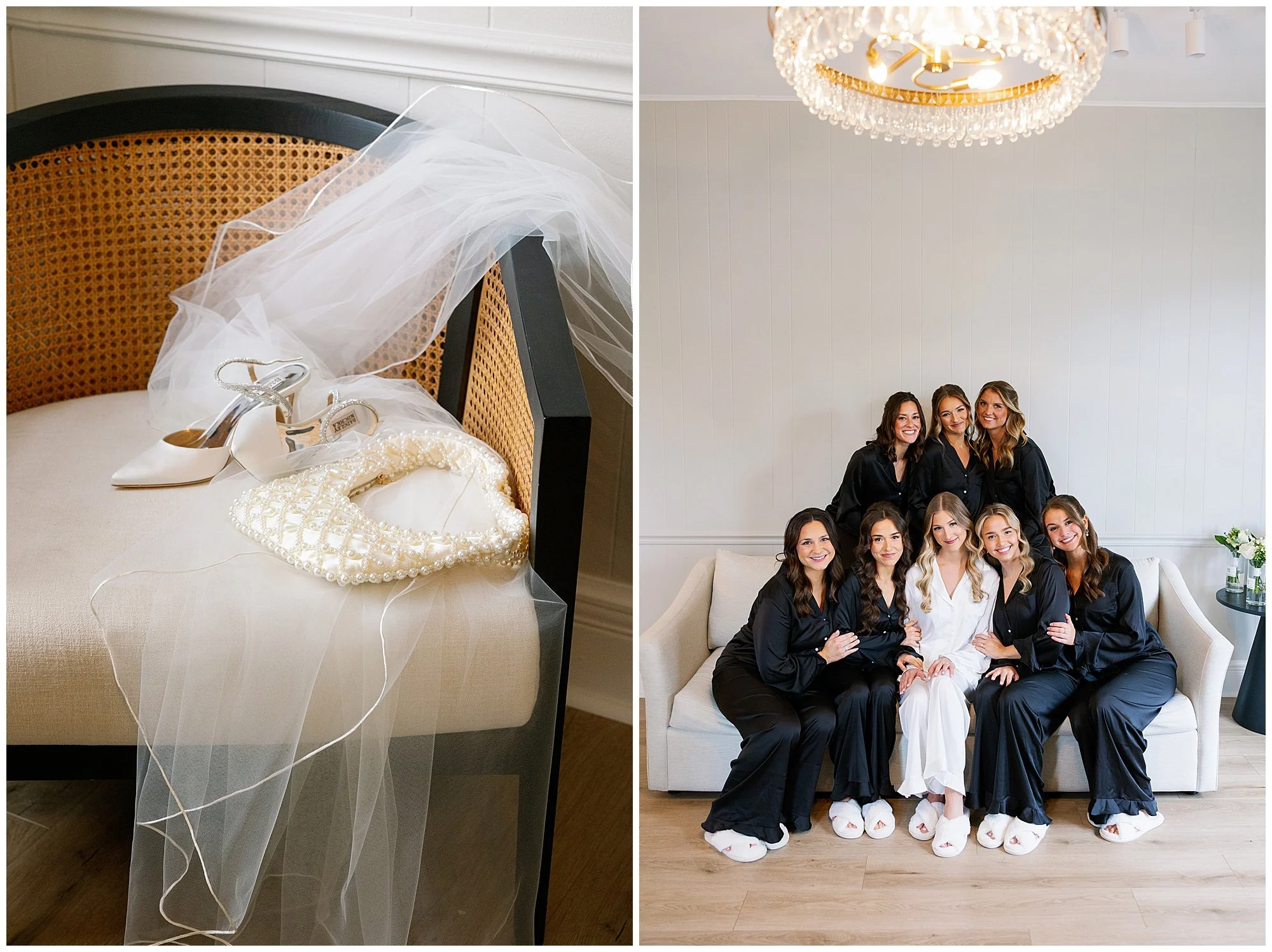  bridesmaids getting ready for  Mesón Sabika wedding  