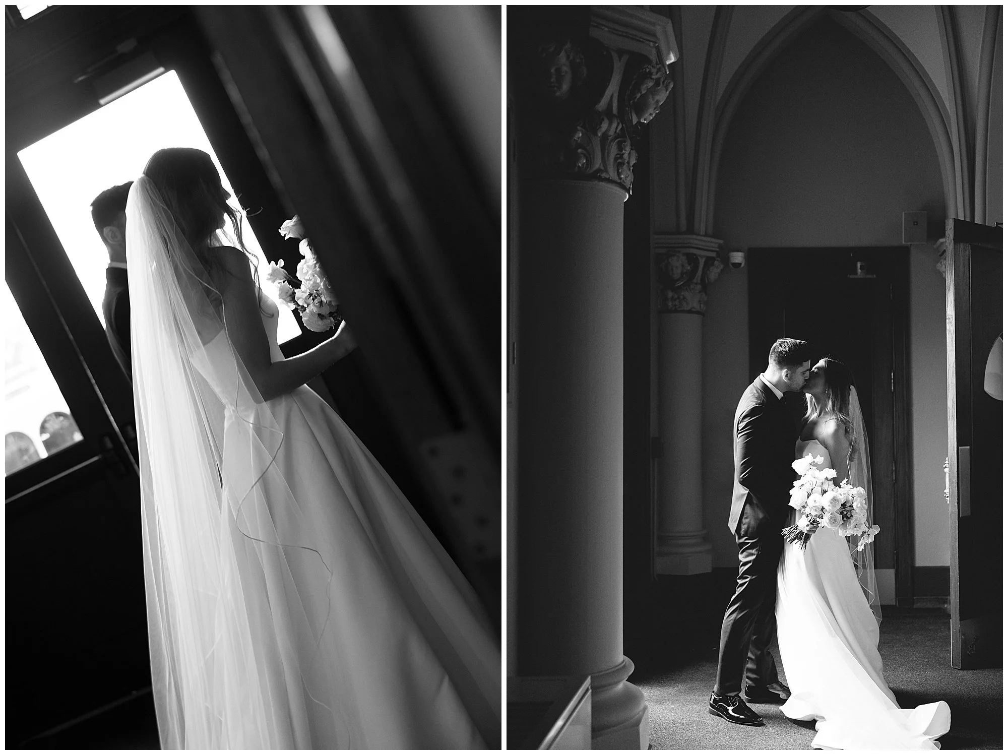  bride and groom portraits after ceremony for  Mesón Sabika wedding  