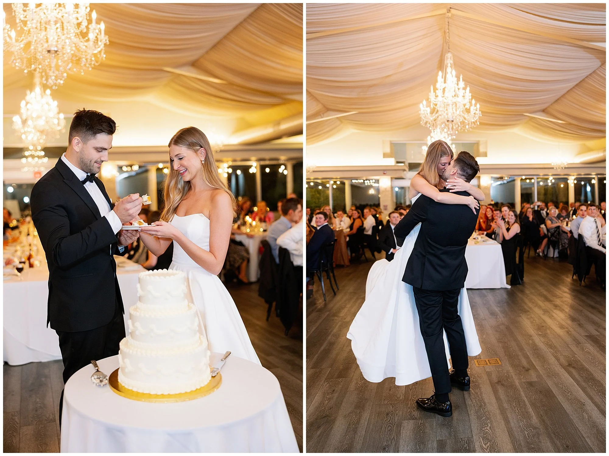  bride and groom cutting the cake at  Mesón Sabika wedding  