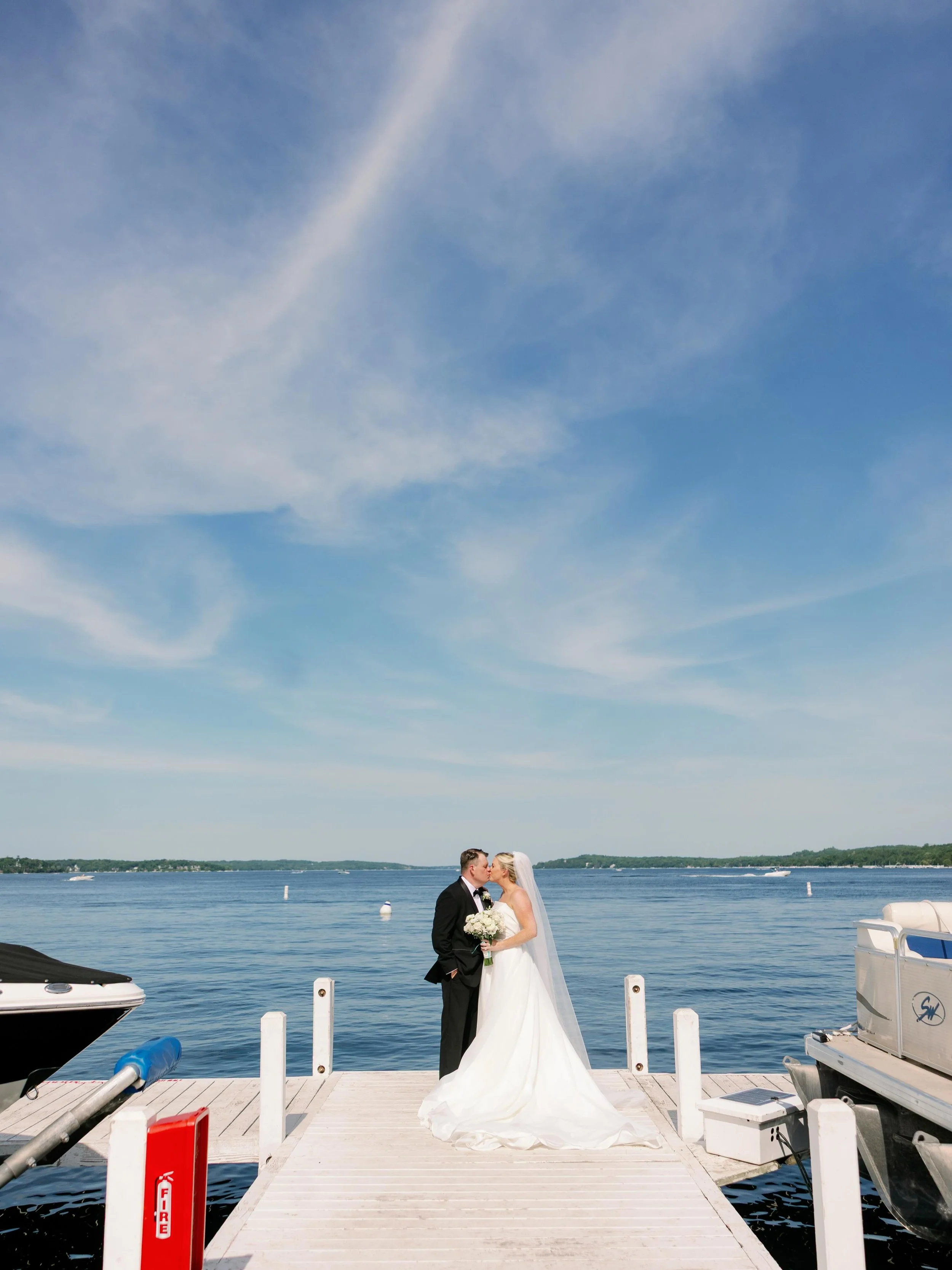 Congratulations Sarah &amp; Tyler! Such a beautiful wedding day up in Lake Geneva 💕
