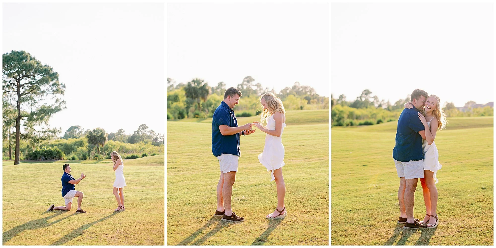  Fort Myers Florida sunset golf course engagement proposal 