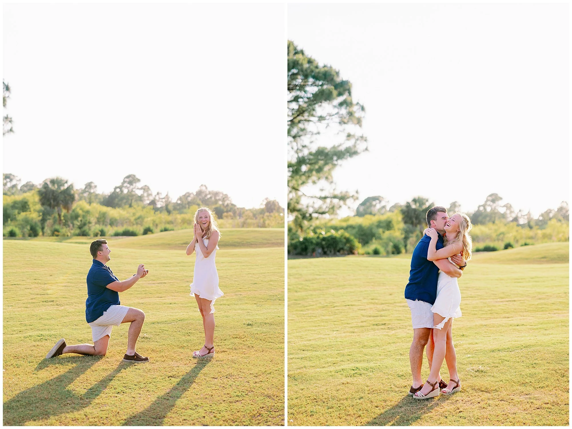  Fort Myers Florida sunset golf course engagement proposal 