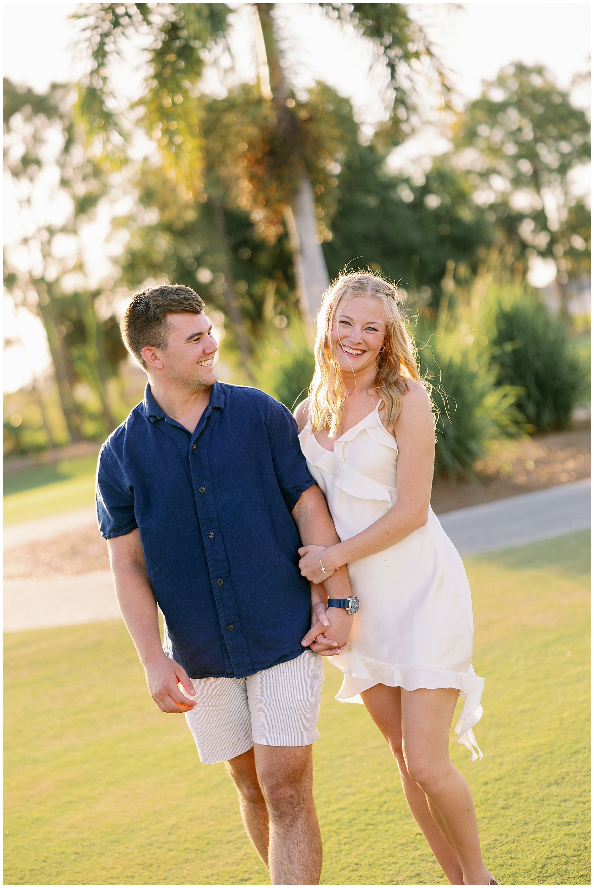  Fort Myers Florida sunset golf course engagement proposal 