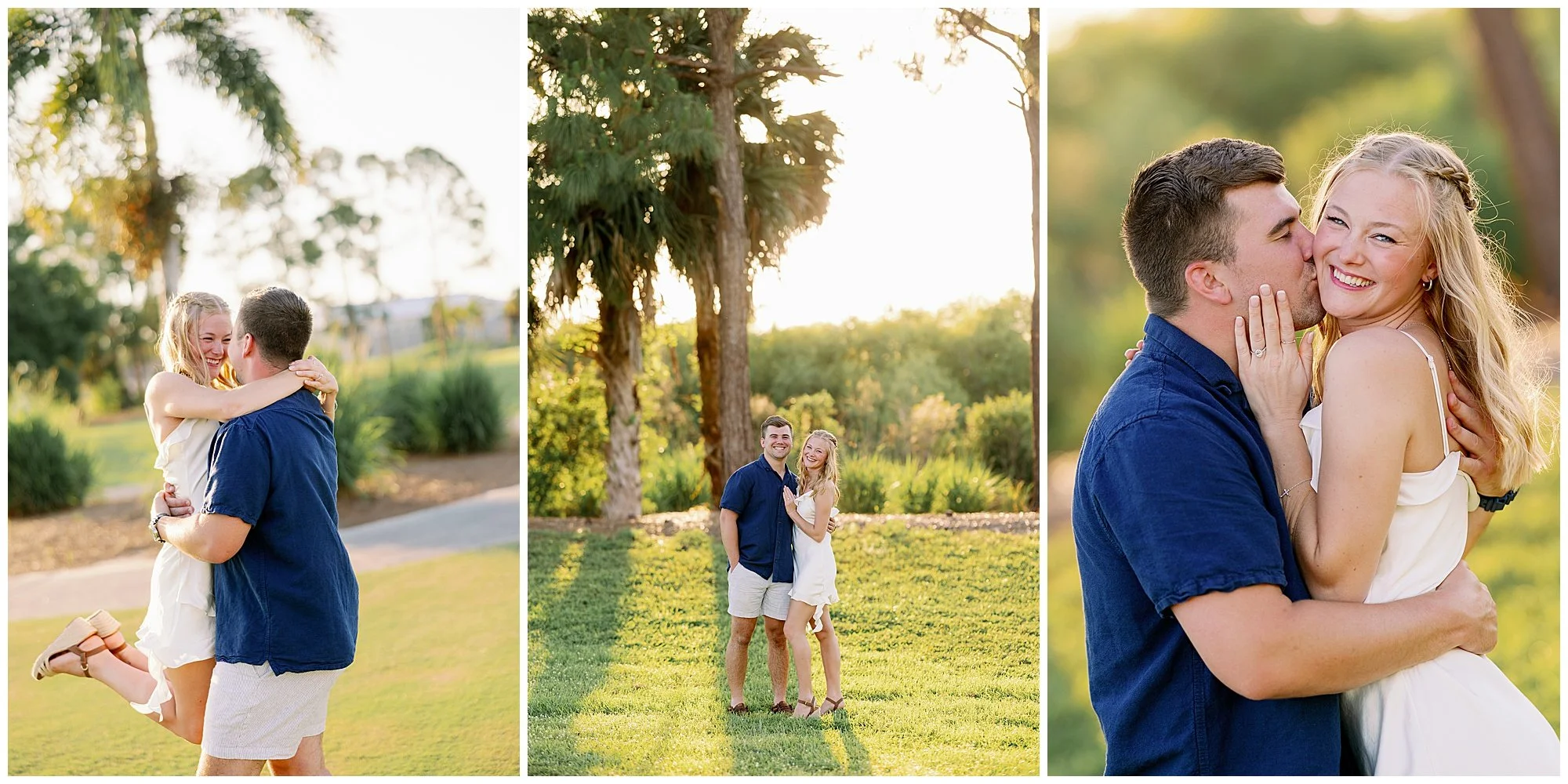  Fort Myers Florida sunset golf course engagement proposal 