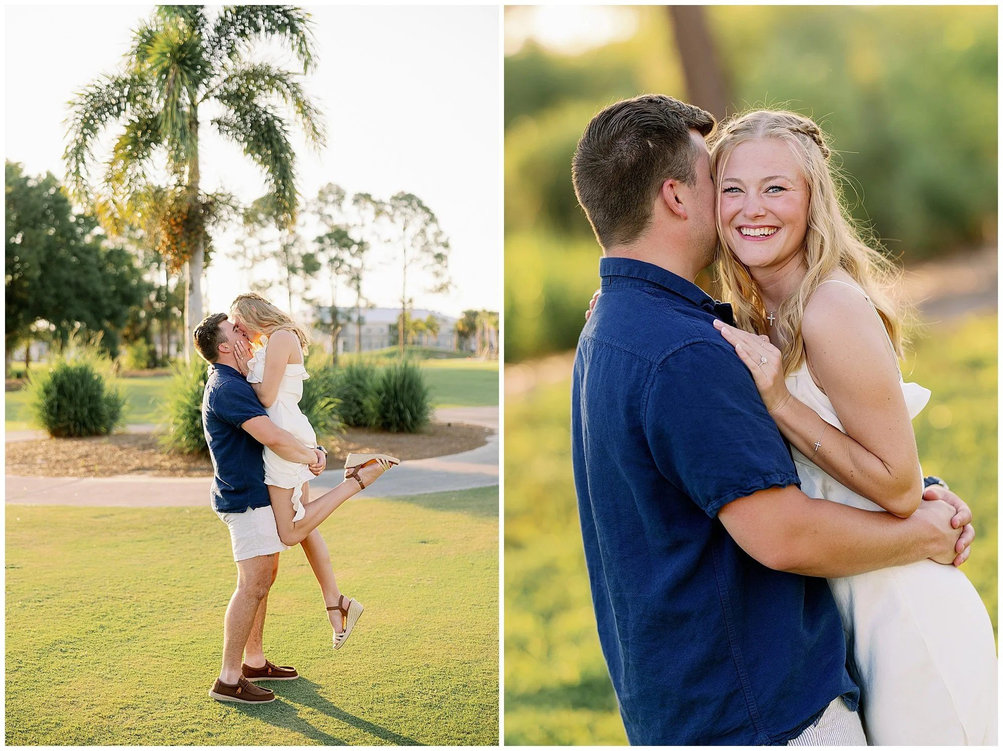  Fort Myers Florida sunset golf course engagement proposal 
