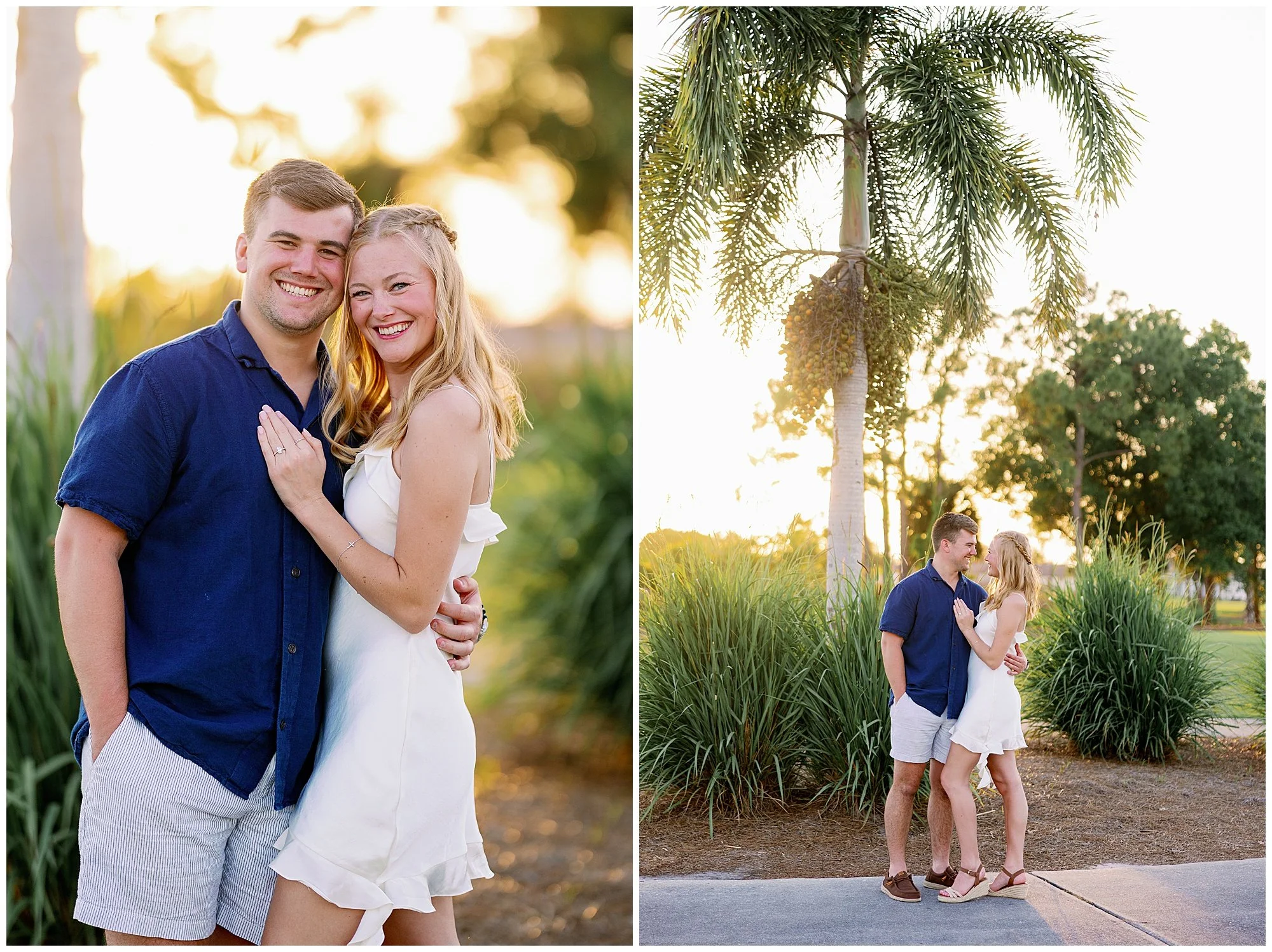  Fort Myers Florida sunset golf course engagement proposal   