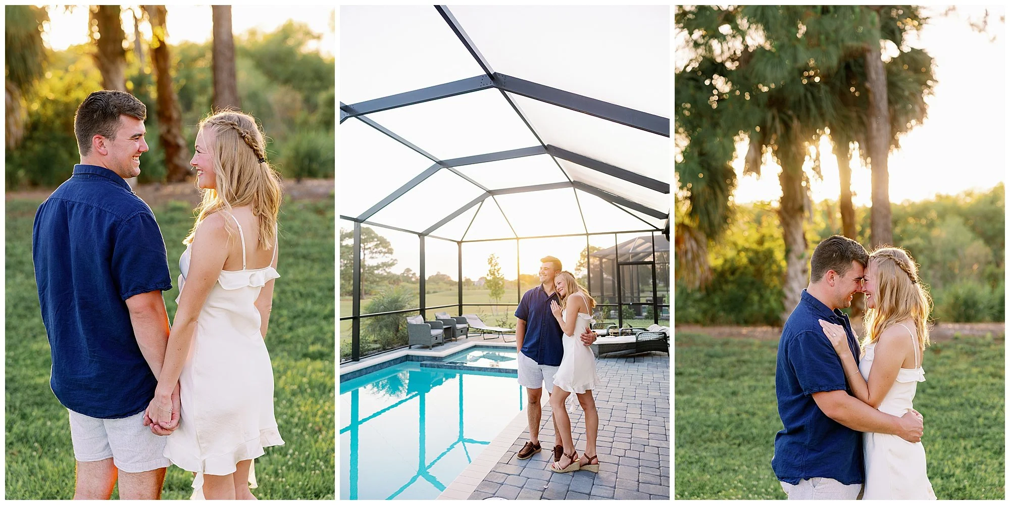  Fort Myers Florida sunset golf course engagement proposal 