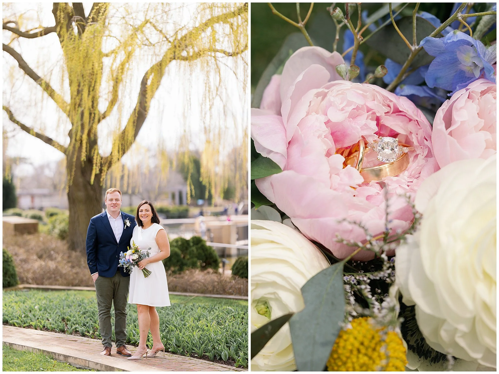  Morton Arboretum Spring Engagement Photographer 