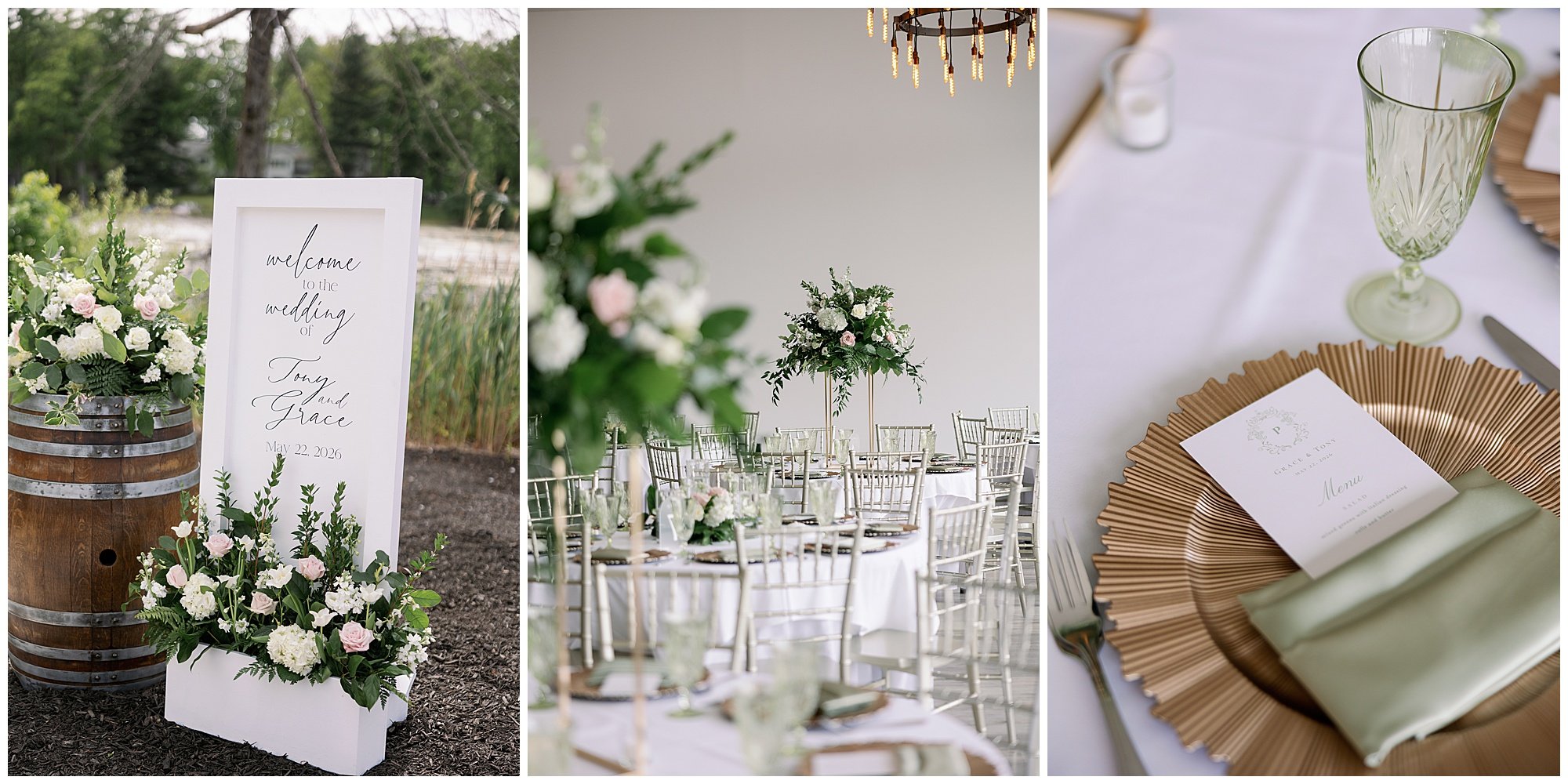  allure on the lake wedding reception details 