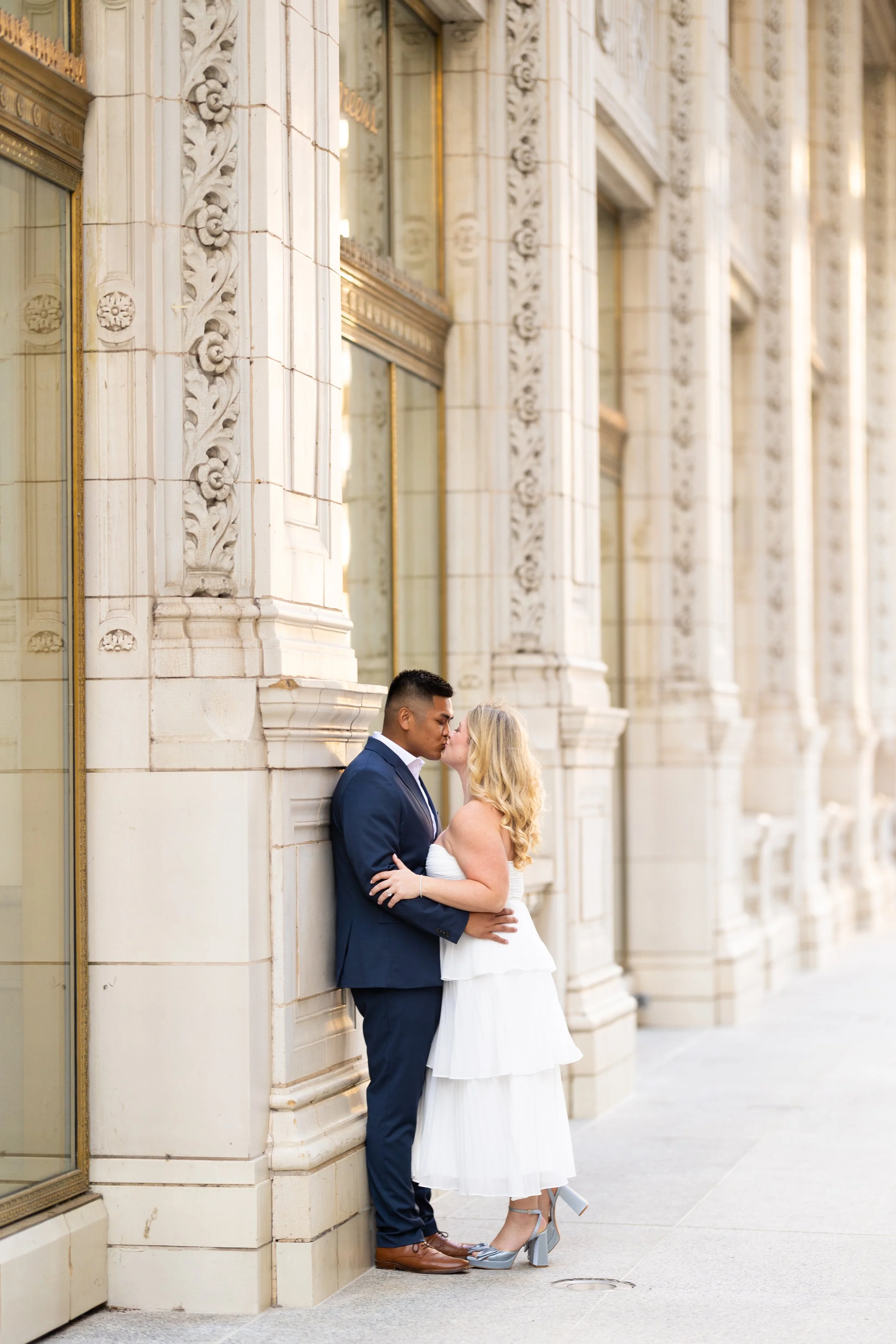 wrigley building engagement photos