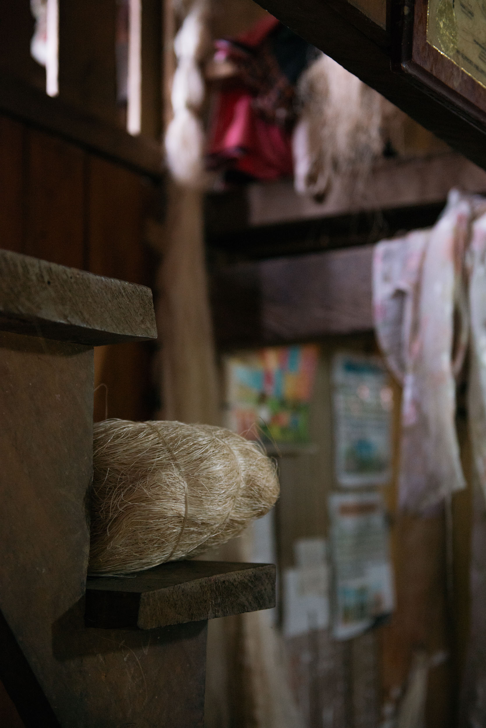  After sun-drying, the fibers are then delivered to the weavers’ homes to start the Hinabol making process. The women in every weaving household will start the  lubok  or pounding of fibers in a big wooden mortar and pestle for five consecutive times