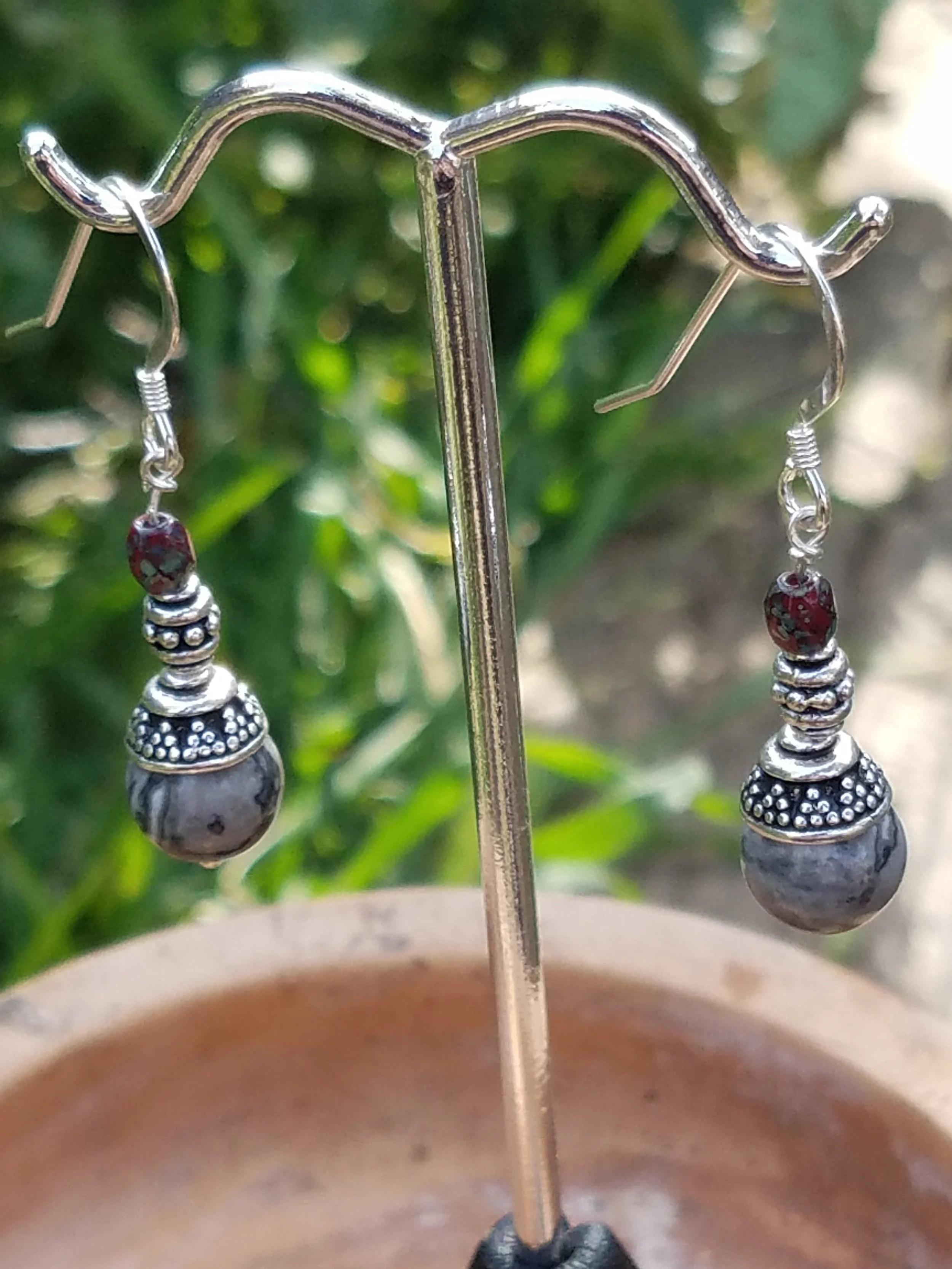 Jasper and Czech glass