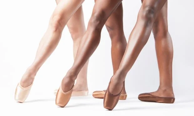 Ballet Shoes Dark Skin Flesh Tone Shoes Ballet Shoe And Tights Combo