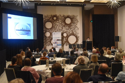  HCWA Committee member Associate Professor Bobbie Oliver presenting her paper, 29 April, 2019. I 
