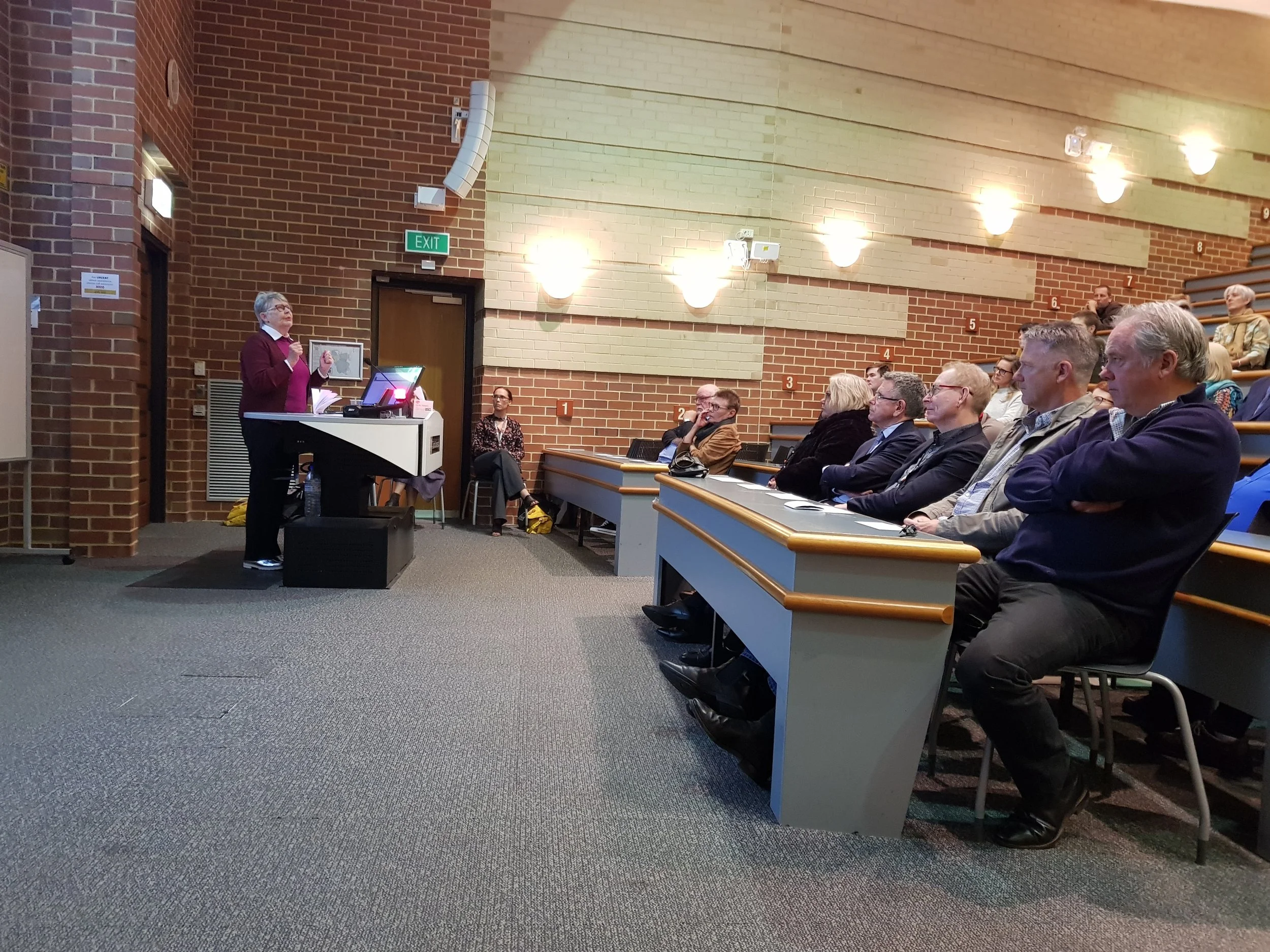  Professor Lyndall Ryan presenting at Curtin University, May 1 2019. Image courtesy of Grace Brooks. 