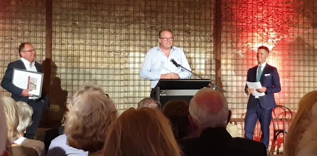Nigel Oakey (CEO Dome) accepting his award. Photo, Helen Munt.