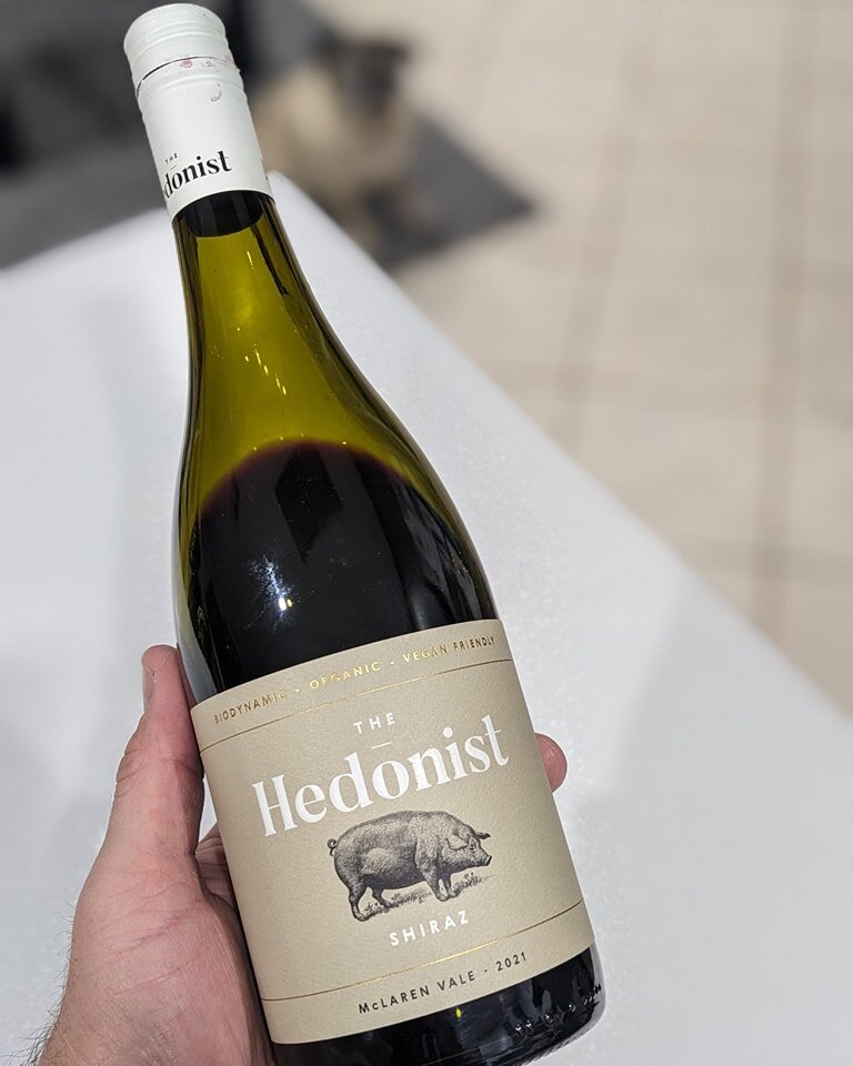 This is a great little wine!! 

Hedonist Shiraz, out of the McLaren Vale is certified biodynamic and organic, a🏅winner at the Decanter World Wine Awards and just down right delicious!!

Lovely nose with hints of liquorice, rhubarb and clove. Flowing