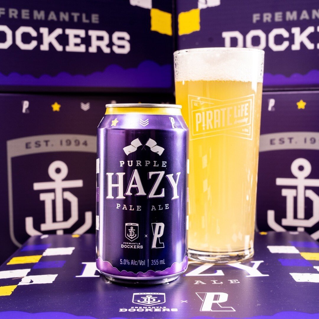 Calling all Dockers fans! Get stuck into the ultimate footy froth this season thanks to Pirate Life and Freo Dockers&rsquo; all-new hazy pale ale... Purple Hazy! Available exclusively on our shelves 🍺🟣