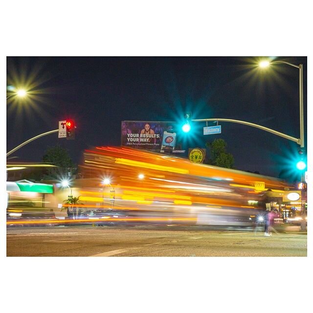 When you break it down, all the camera does is capture light in relation to time. Let me know what you think about this night shot at 📍Victory &amp; Lankershim
.
.
.
#NoHo #NorthHollywood #LosAngeles #CA #LA #NightPhotography #NightShooters #Metro #