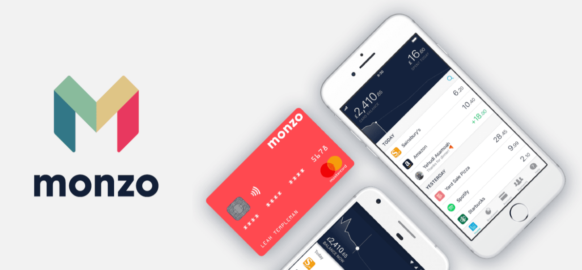 MONZO（イギリス）デジタル銀行サービスのロゴ