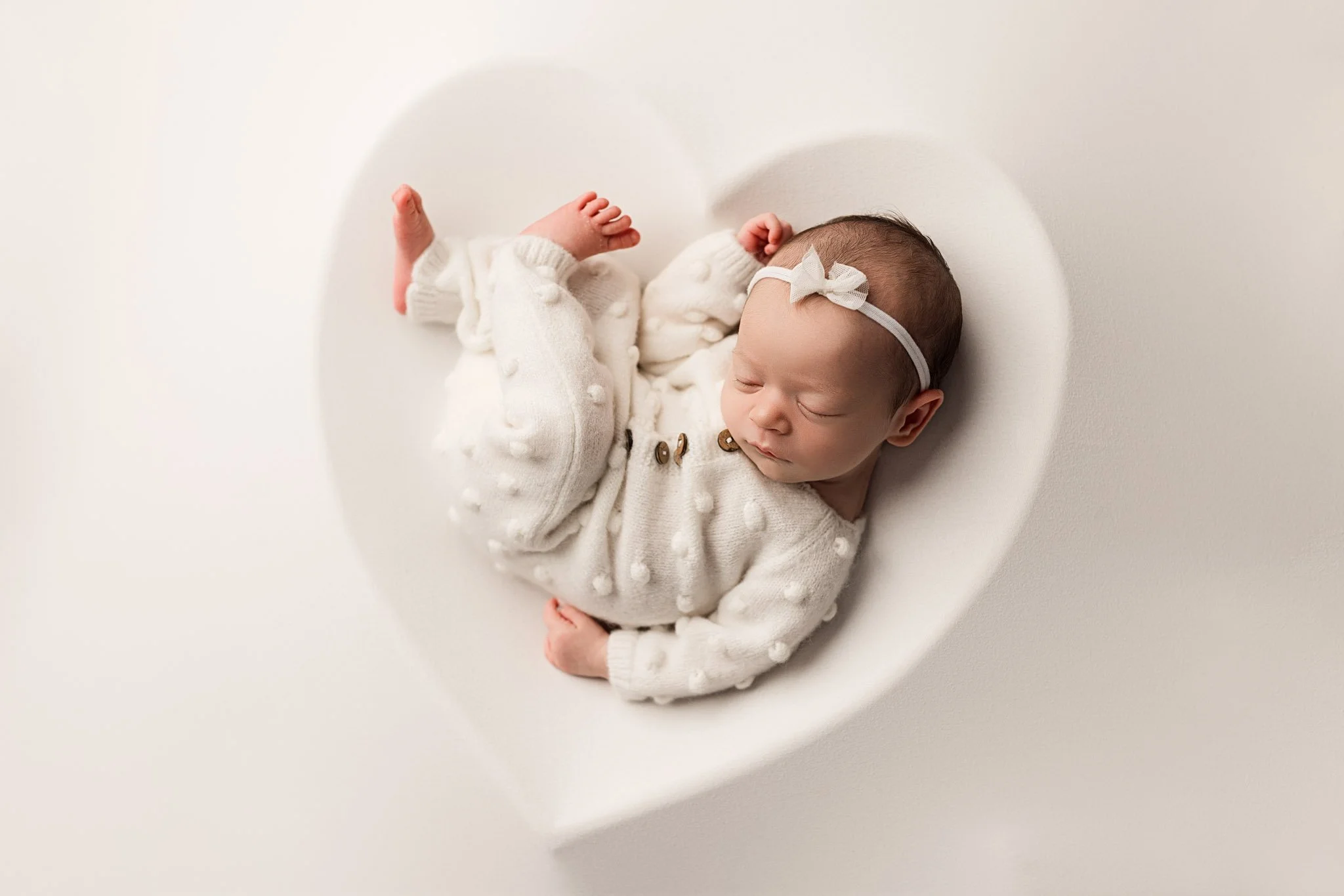 Heart Bowl Newborn Portrait – Soft & Minimal Studio Baby Photography