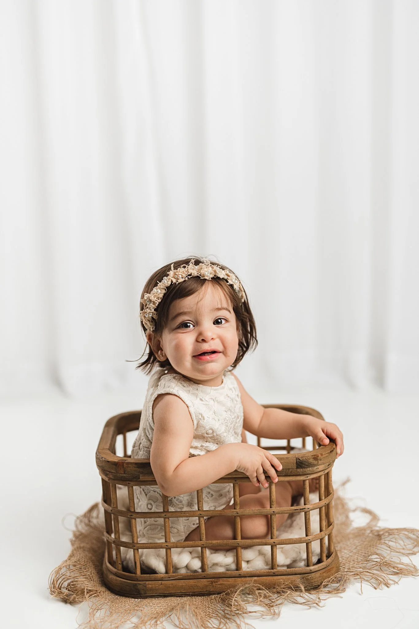 Sweet Milestone Portrait in Studio | Seattle, Bellevue & Everett Baby Photographer