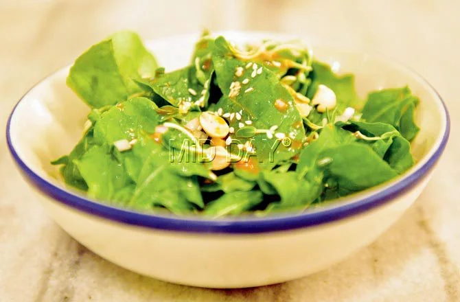 Methi and arugula Salad. Pic/Bipin Kokate