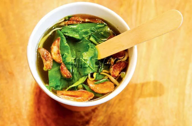 Asian exotic vegetarian soup. Pic/Atul Kamble