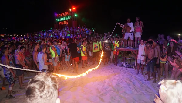 Jumping on the fire rope might seem fun, but you will get a serious burn!