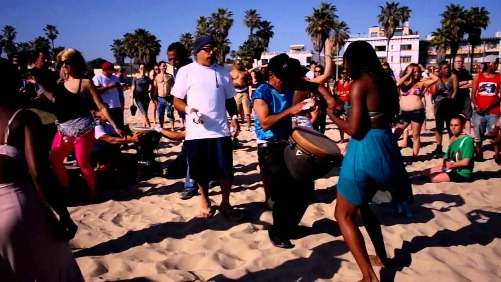 Venice Beach party courtesy of youtube .
