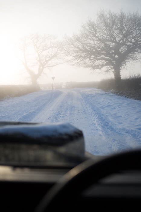 Land Rover on the Preston Glaston road. January 2013