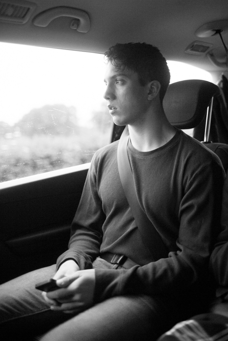 Thomas on his last ever school run. 